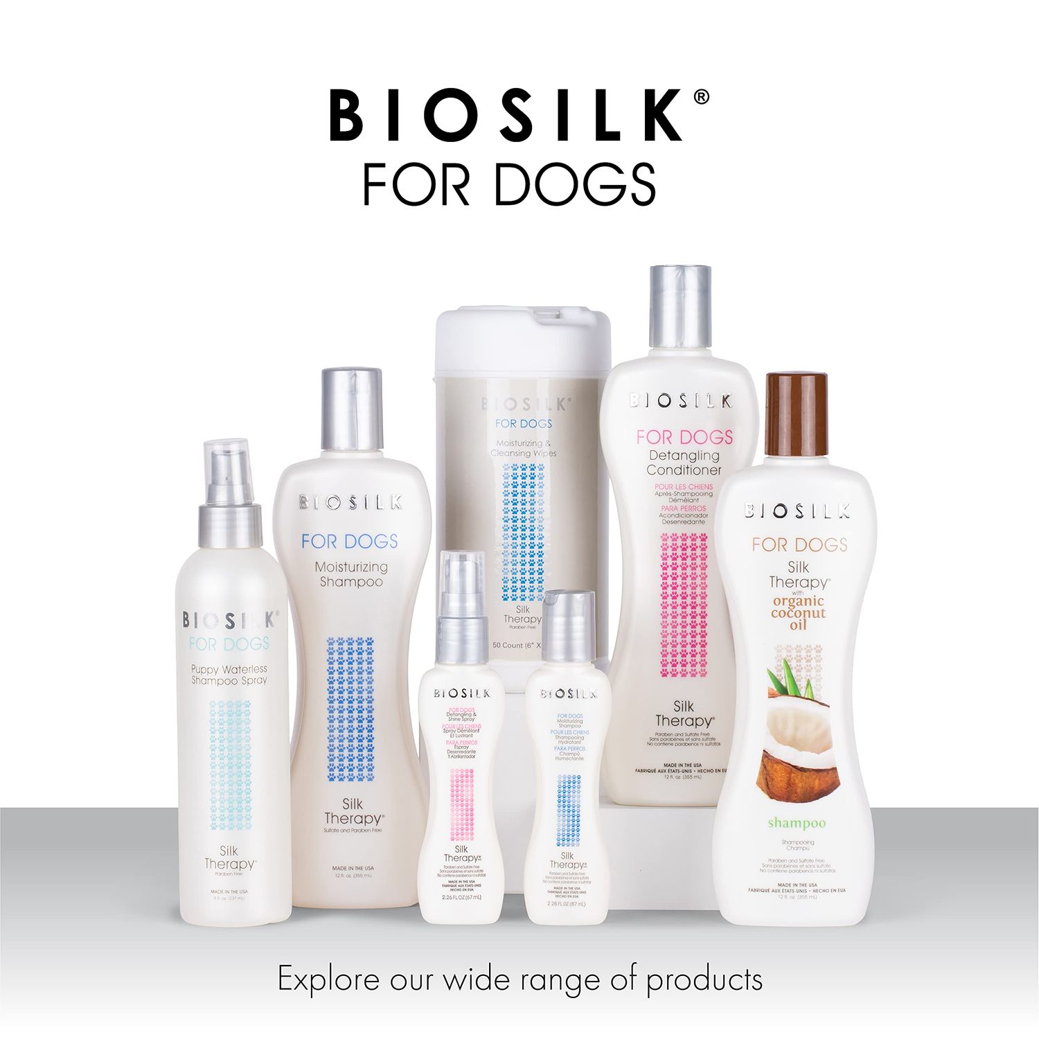BioSilk for Dogs Silk Therapy Dog Detangling Conditioner - Moisturizing Dog Hair Detangler for Dematting, Conditioning Matted Hair and Tangle Remover - Dog Grooming Supplies, 12 Fl Oz