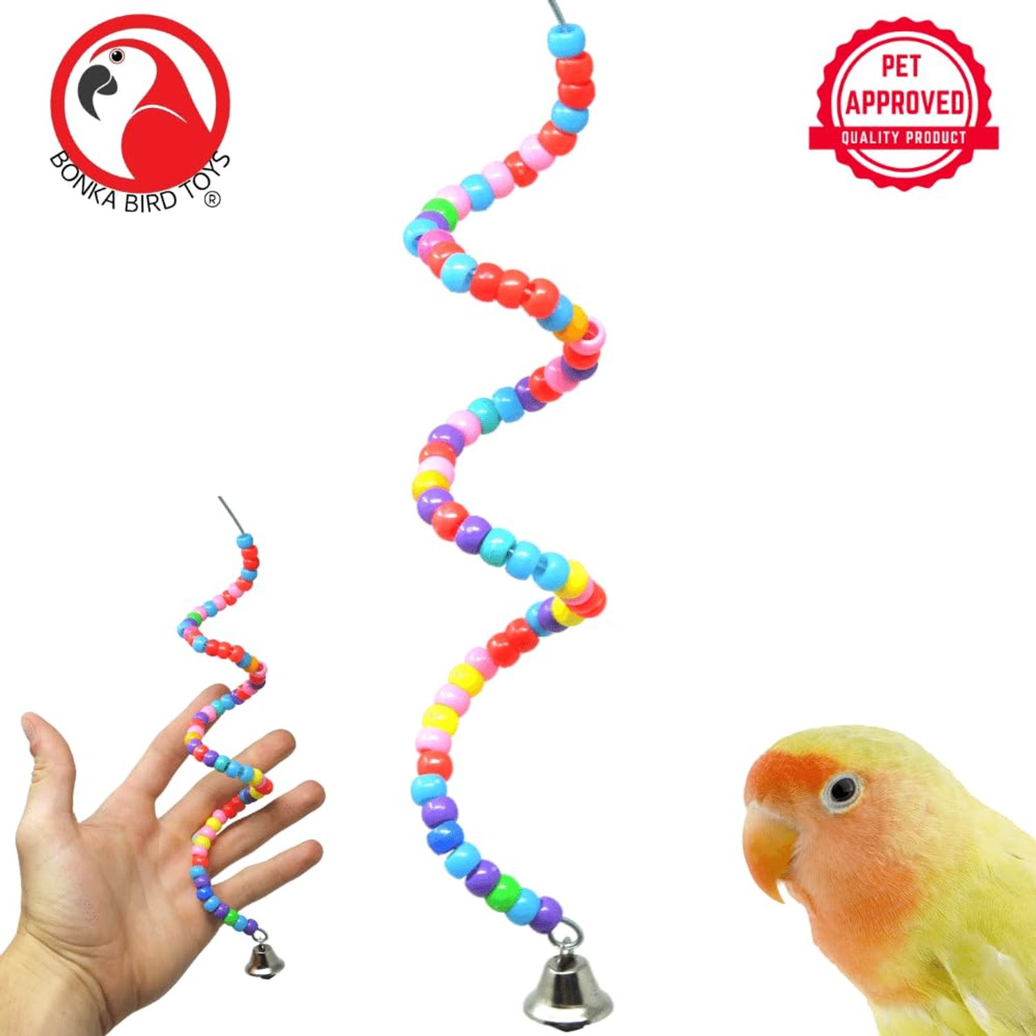 Bonka Bird Toys 869 Millet Holder Colorful Plastic Bead Miller Foraging Parakeet Budgie Finch Dove