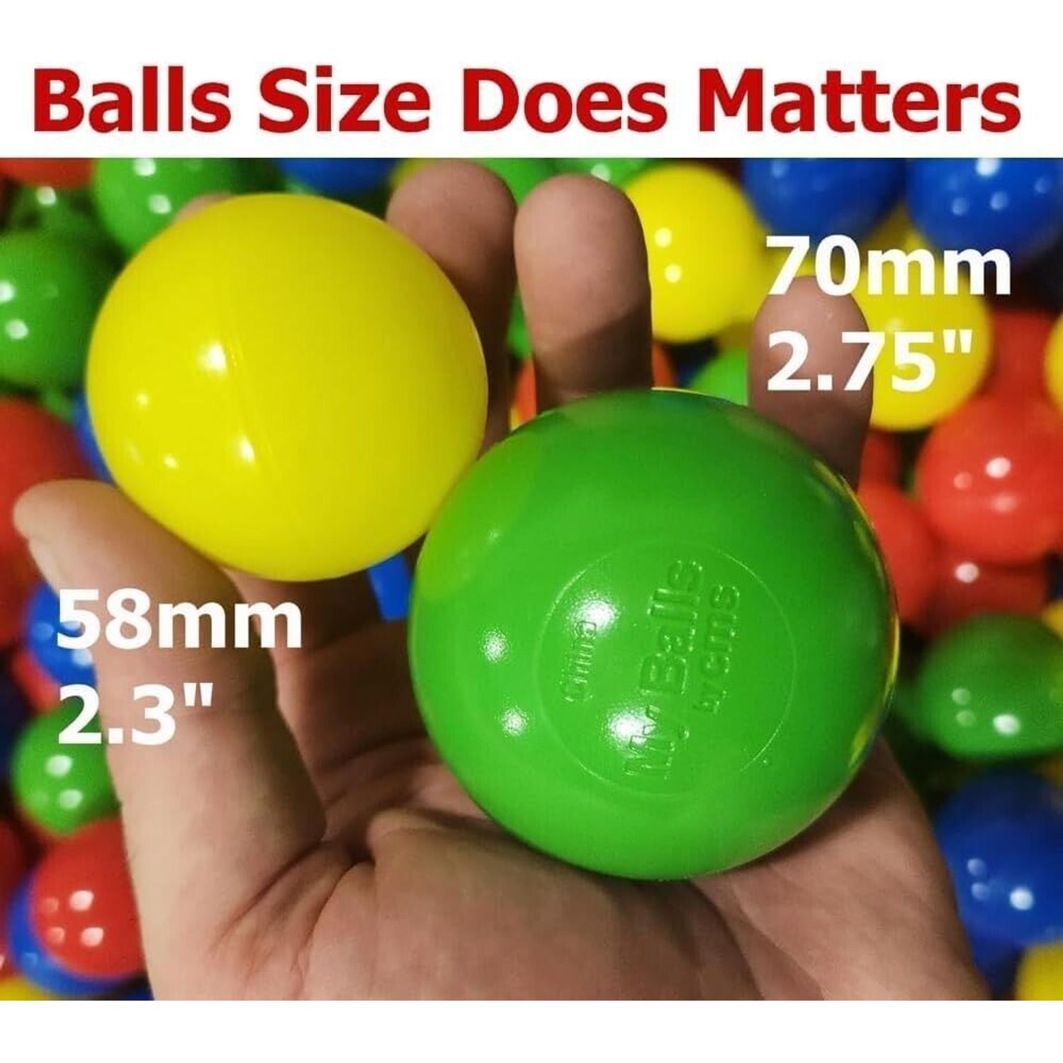 Pack of 400 Mix of 4 Light Pastel Colors Large 2.75" Size Standard Grade Balls