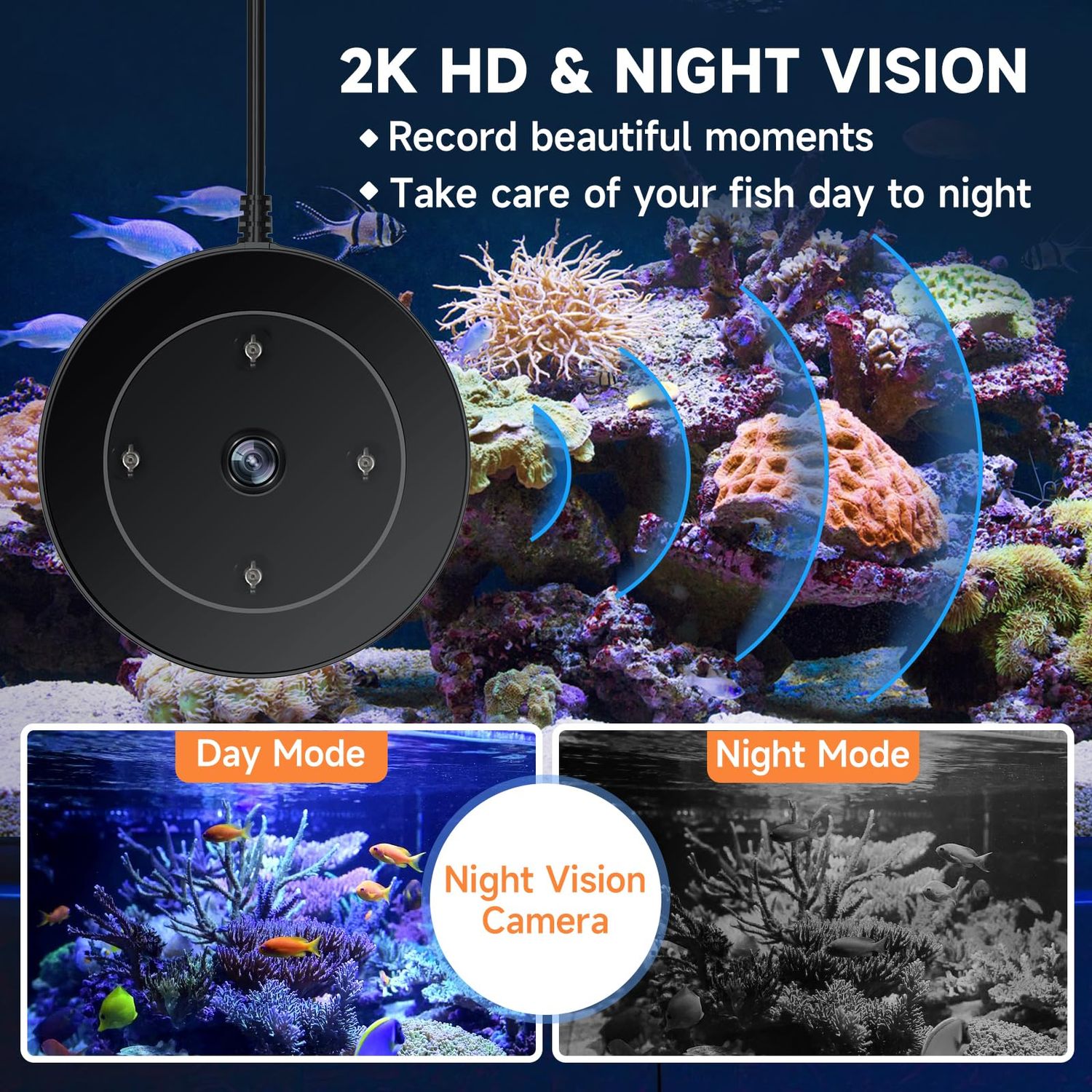 hygger WiFi Automatic Fish Feeder with App, Smart Auto Fish Feeder for Vacation with Timer, Precision Feeding and Moisture-Proof, Fish Feeder Automatic Dispenser with USB Cable for Aquariums Fish Tank