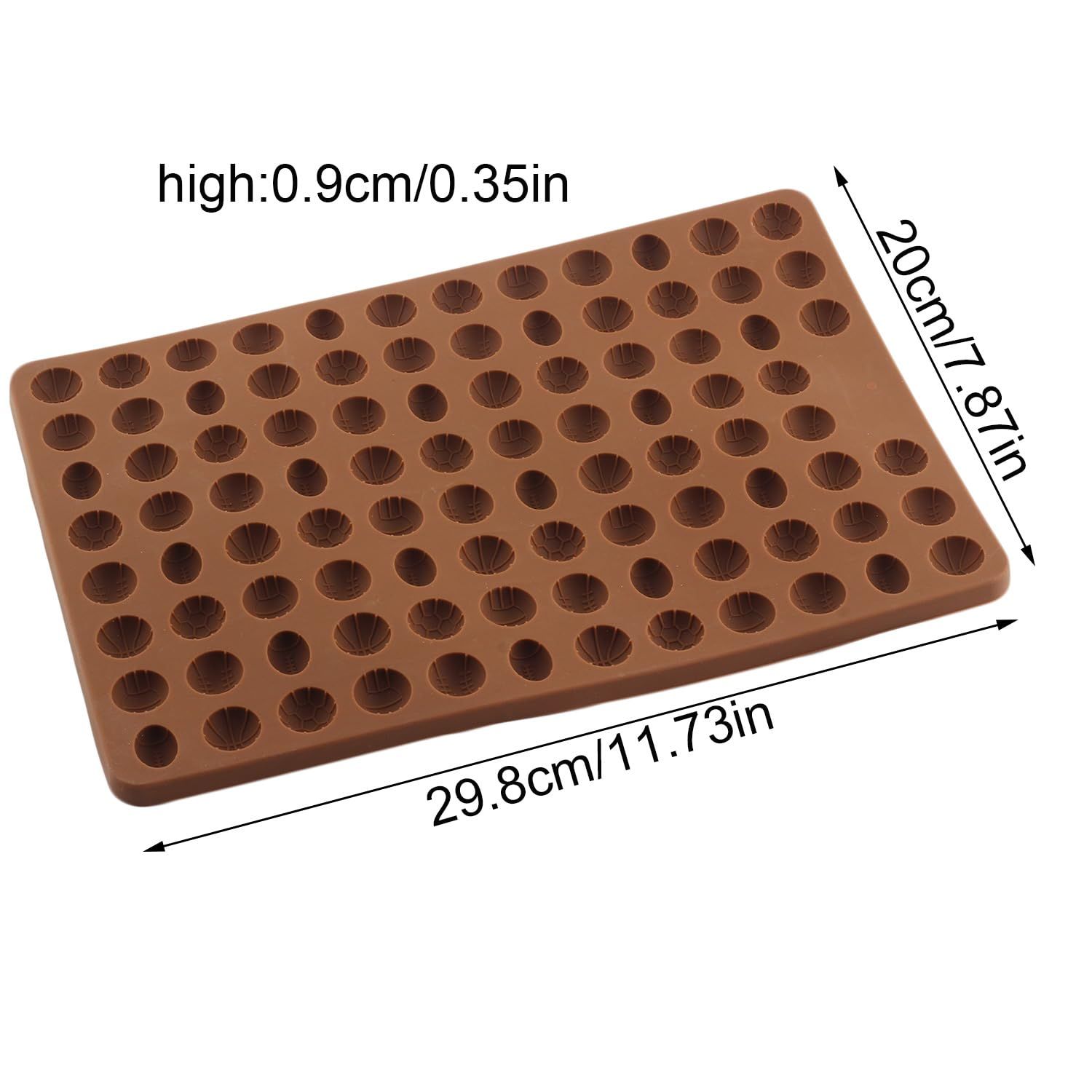 YIMINGMOLD Mini Sport Balls Silicone Candy Molds Gummy Balls Mold Soccer Basketball Rugby Silicone Molds For Dog Treat
