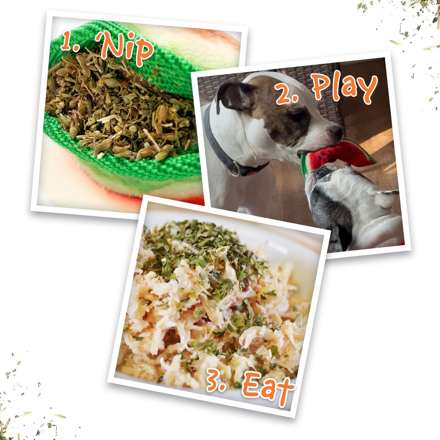 Doggijuana | Tuffer Chewer Mini - Interactive Dog Toy with Juananip Refill | Refillable Durable Dog Toy for Engaging Play and Natural Calming (Watermelon Slice)
