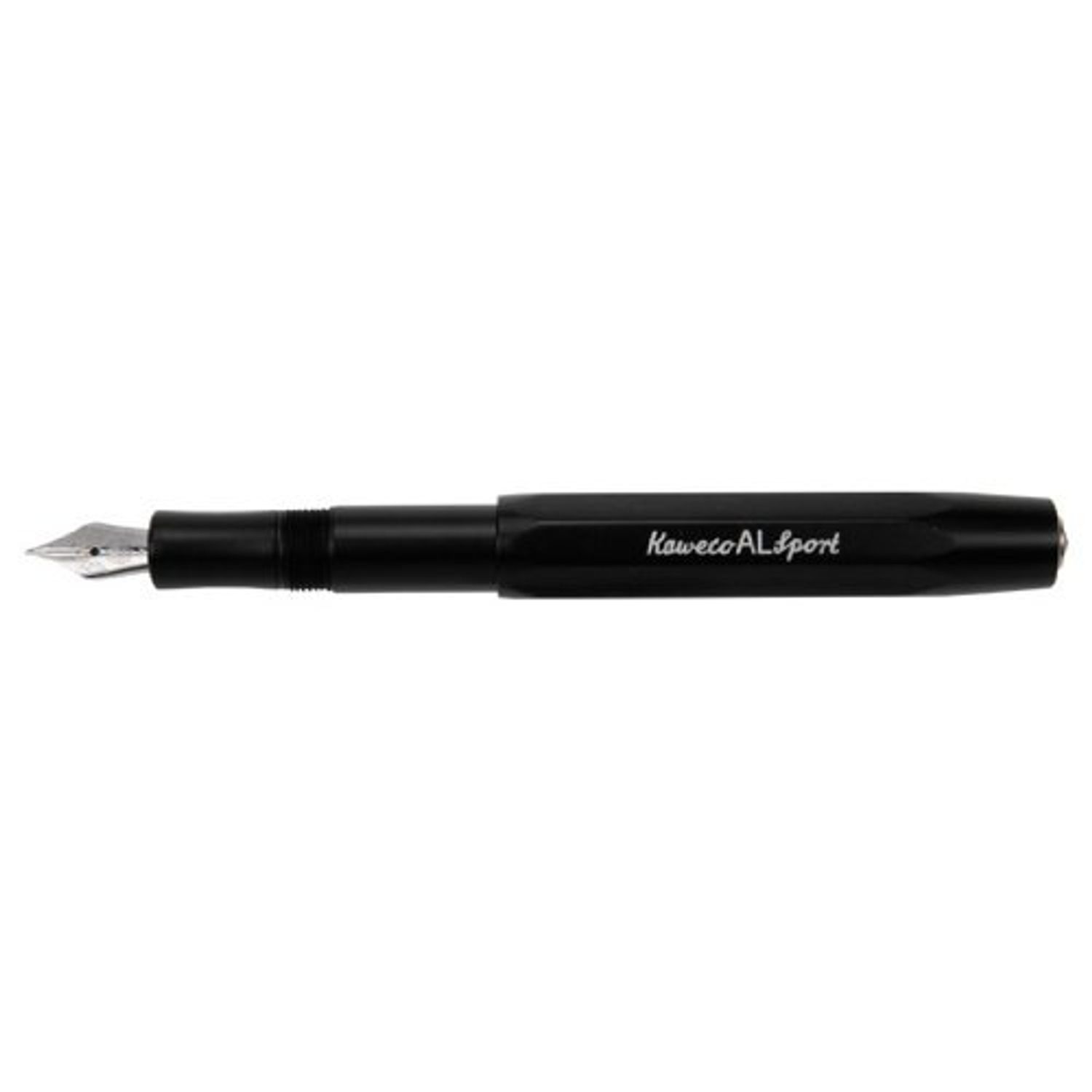 Kaweco AL Sport Black Fine Point Fountain Pen - KWAF-BK-F