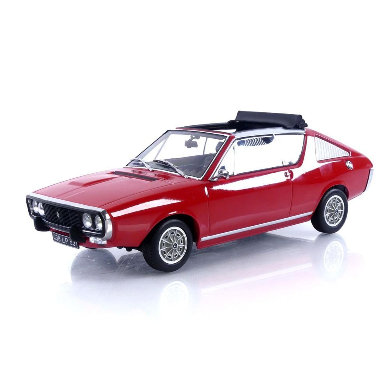 Norev NV185371 1:18 17 Gordini Découvrable 1975-Red Renault Collectable Model, Multi