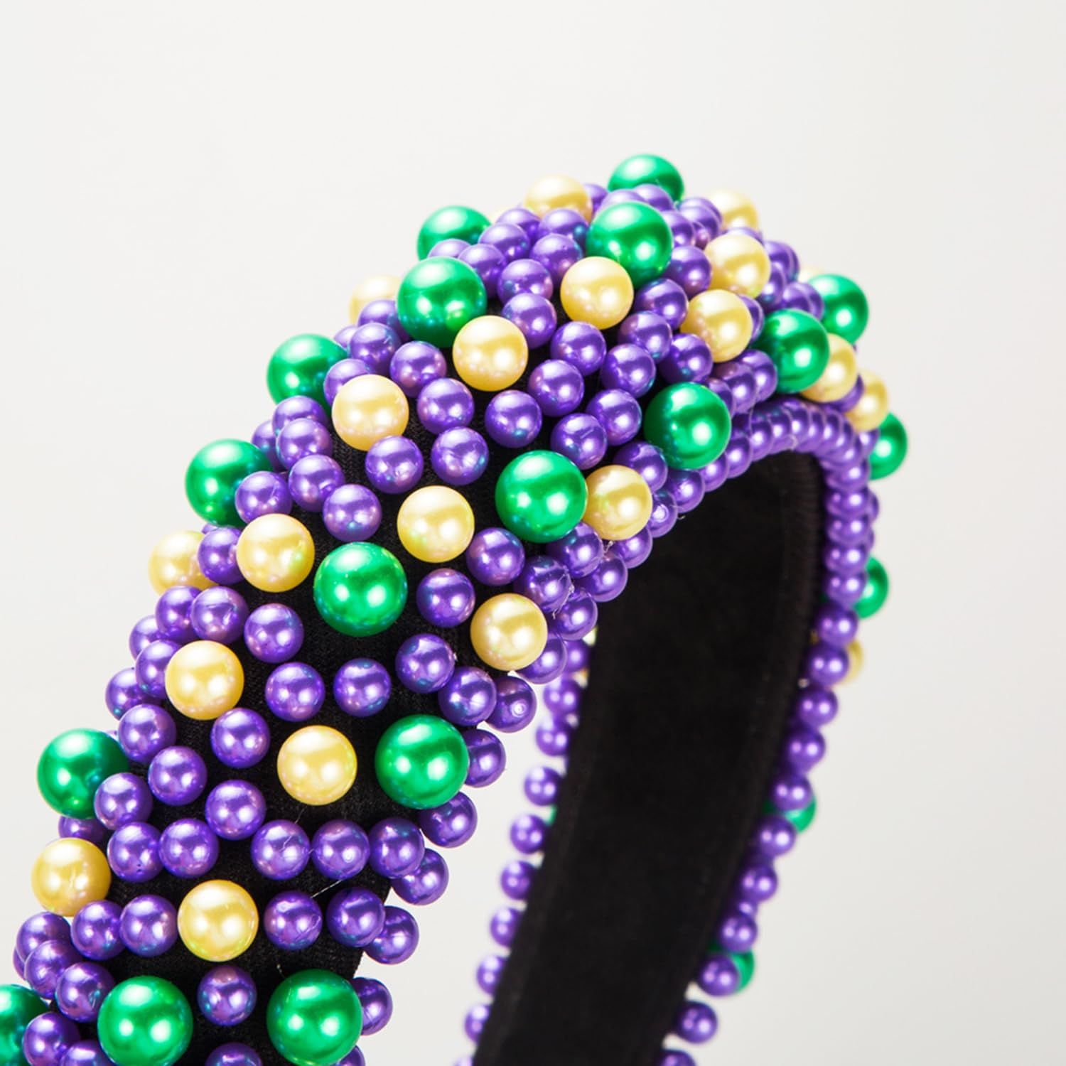 Mardi Gras Headband for Wome, Glitter Mardi Gras Hairband Hair Accessories Festival Holiday Padded Hairband Carnival Party Hair Accessory Gift