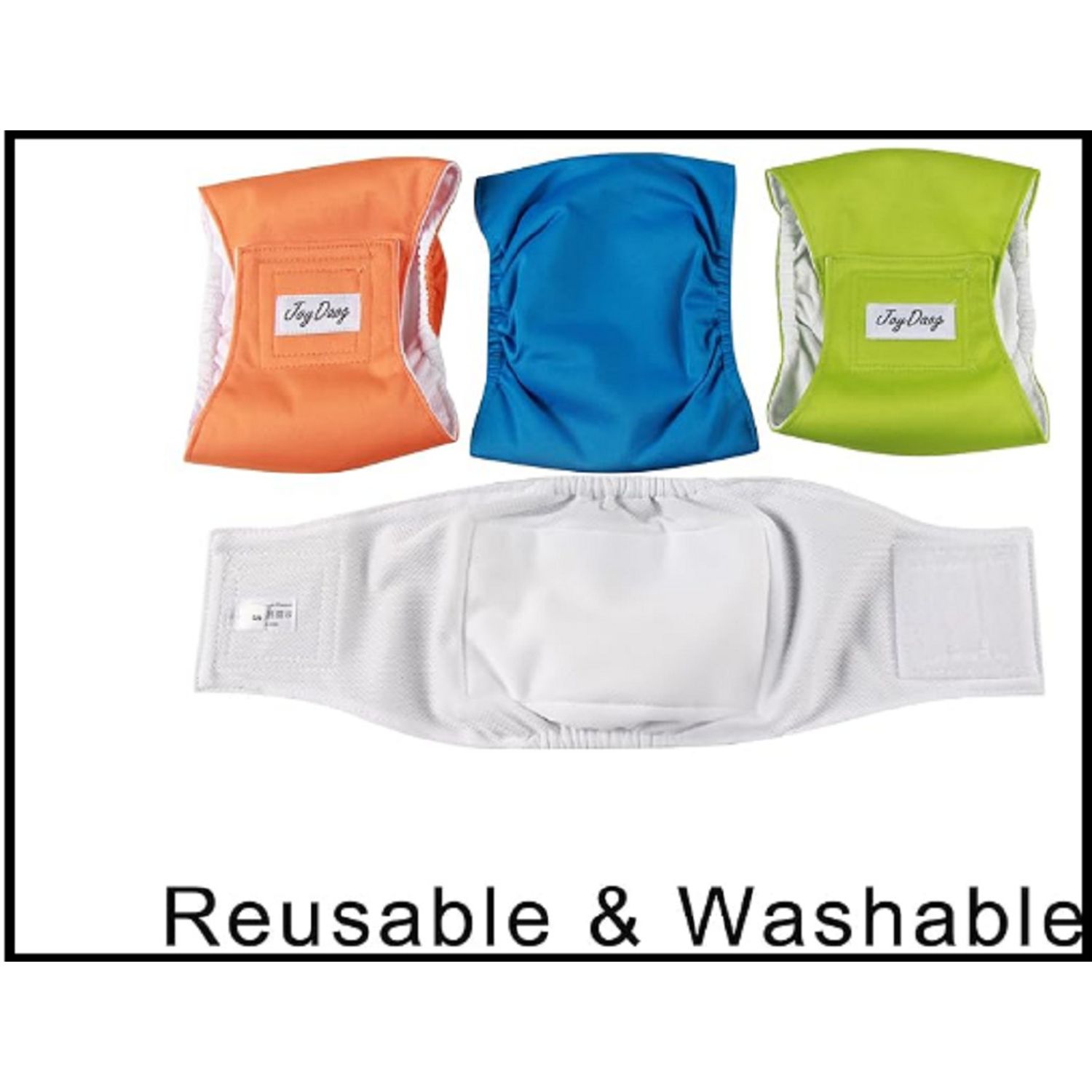 JoyDaog Reusable Belly Bands,5 Pack Premium Washable Dog Diapers Male , SMALL