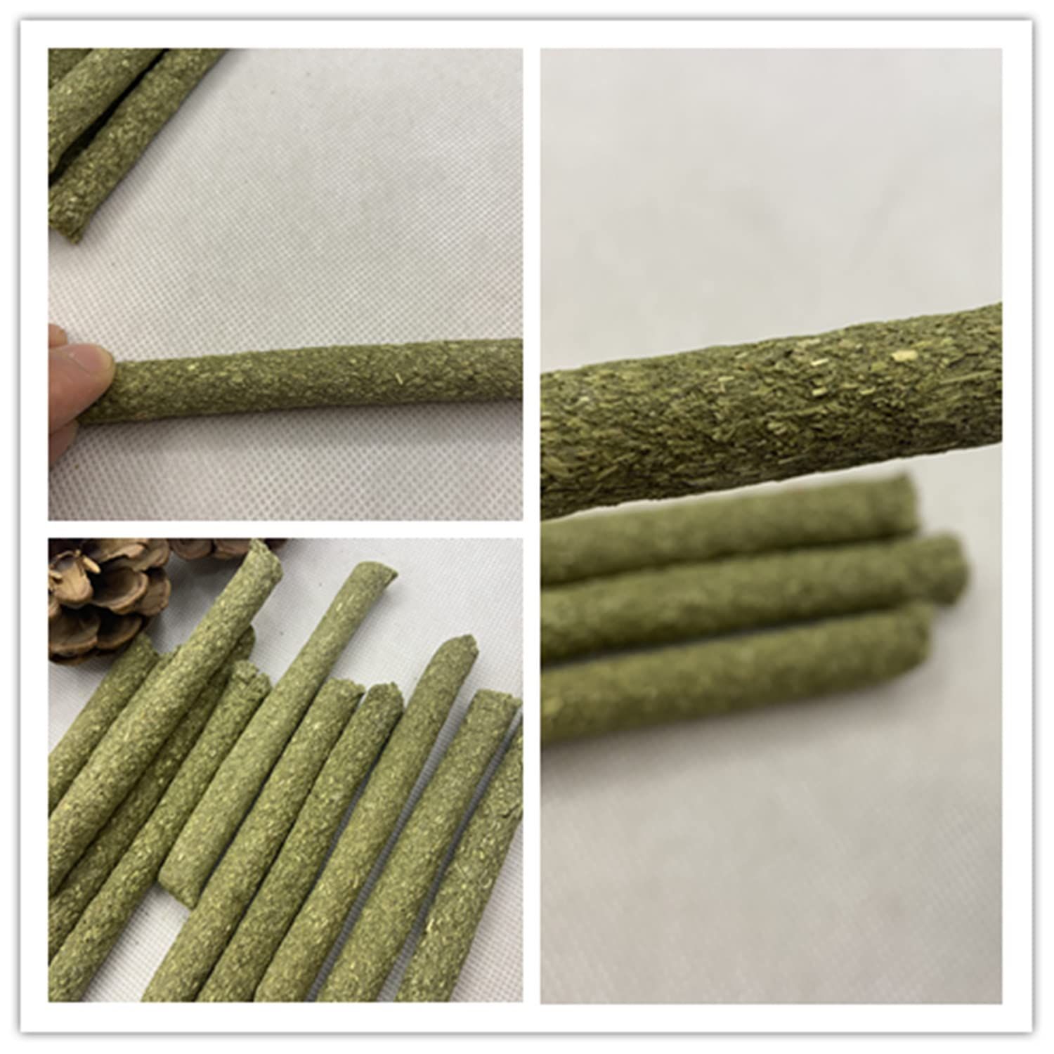 Rabbit Chew Toys 40pcs Timothy Hay Sticks About 14oz/400g Hamster Molar Snacks Handmade are Perfect Food Accessories for Bunny Guinea Pigs Rats Chinchillas Gerbils (40pcs Timothy Hay Sticks)