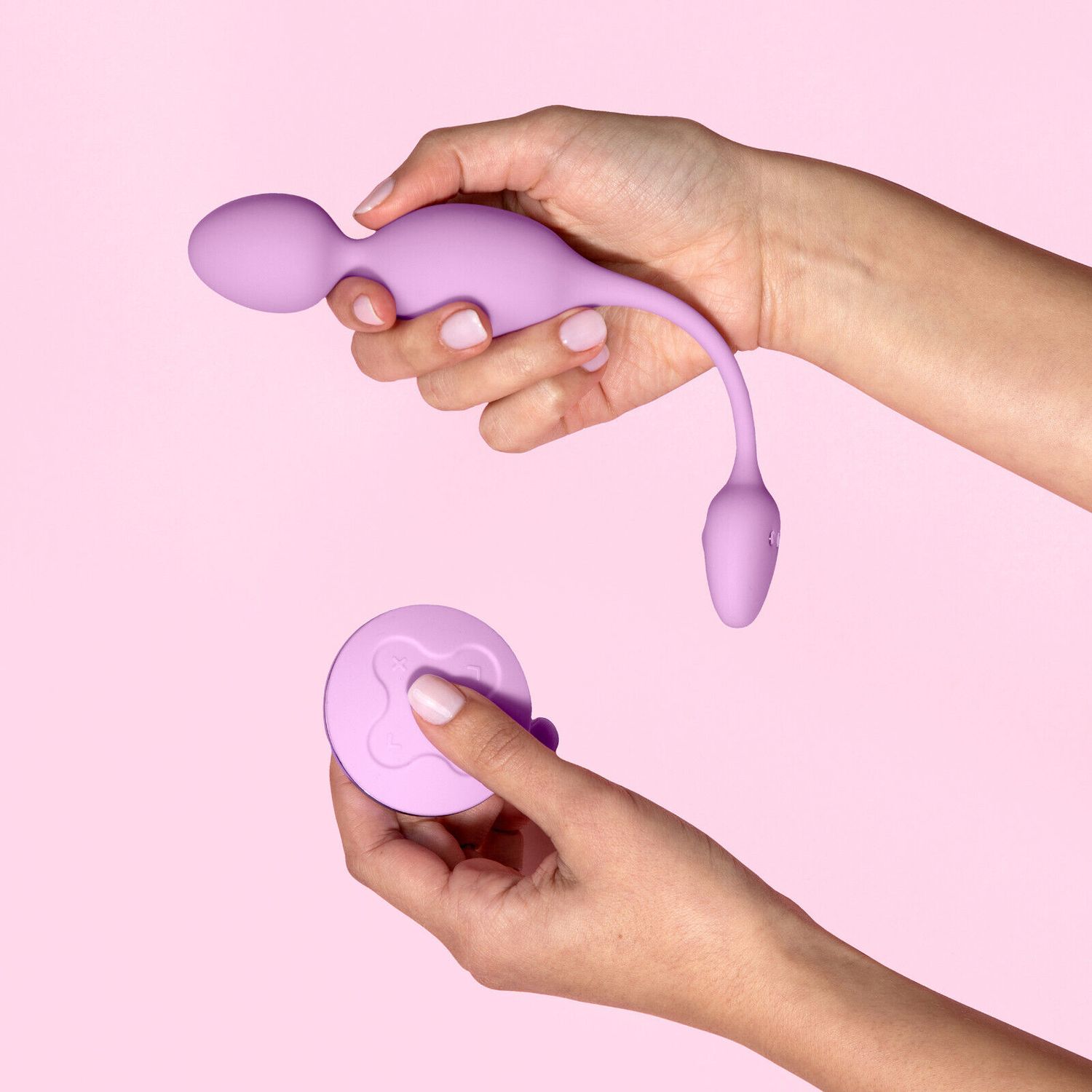 Blush Raine Silicone Smooth Wireless Remote Control Vibrating Kegel Ball Trainer