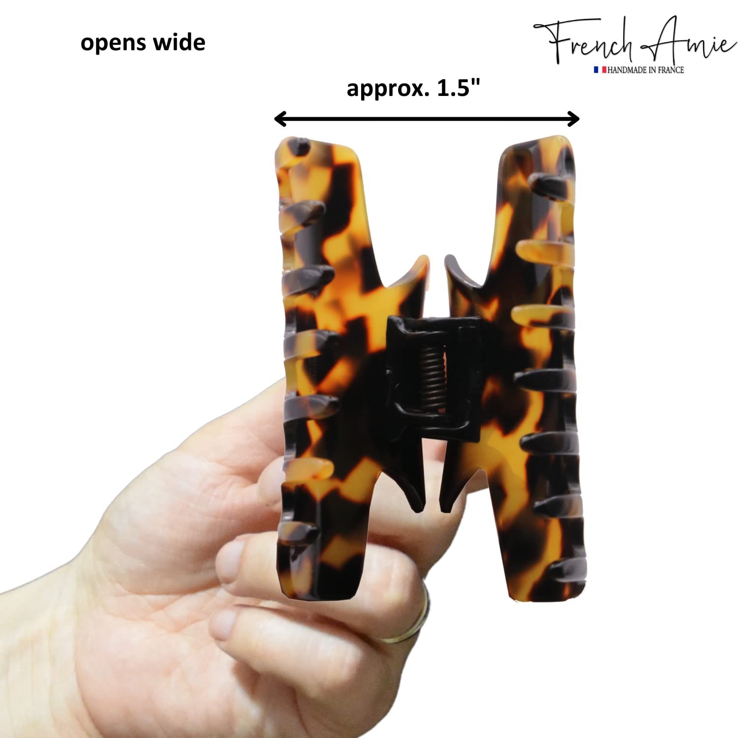 French Amie Chic Handmade Celluloid Small Jaw Hair Claw Clip Clamp Clutcher Women Hair Accessories, Made in France (Tokyo)