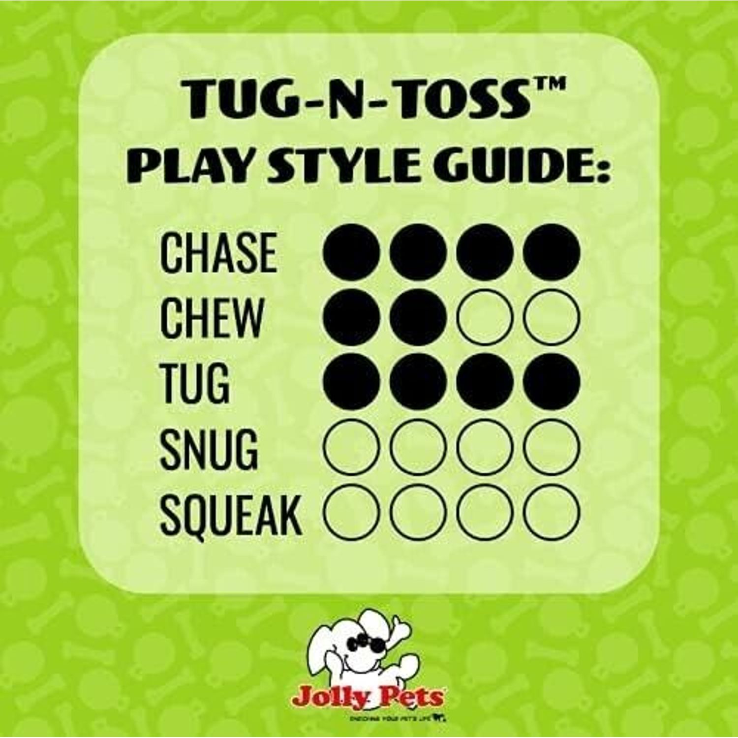Jolly Pets Tug-n-Toss Heavy Duty Dog Toy Ball with Handle 6 Inches Medium New