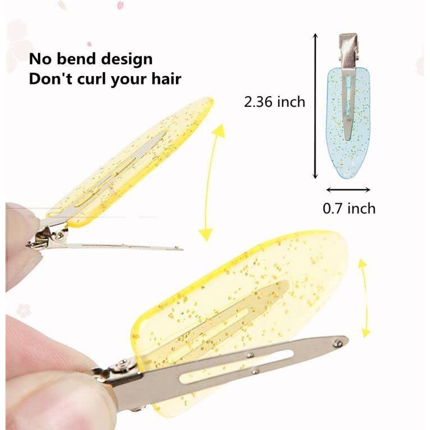 32 Pcs No Bend Hair Clips, No Crease Hair Clips for Hair Styling and Makeup Application with Storage Box,MIAC