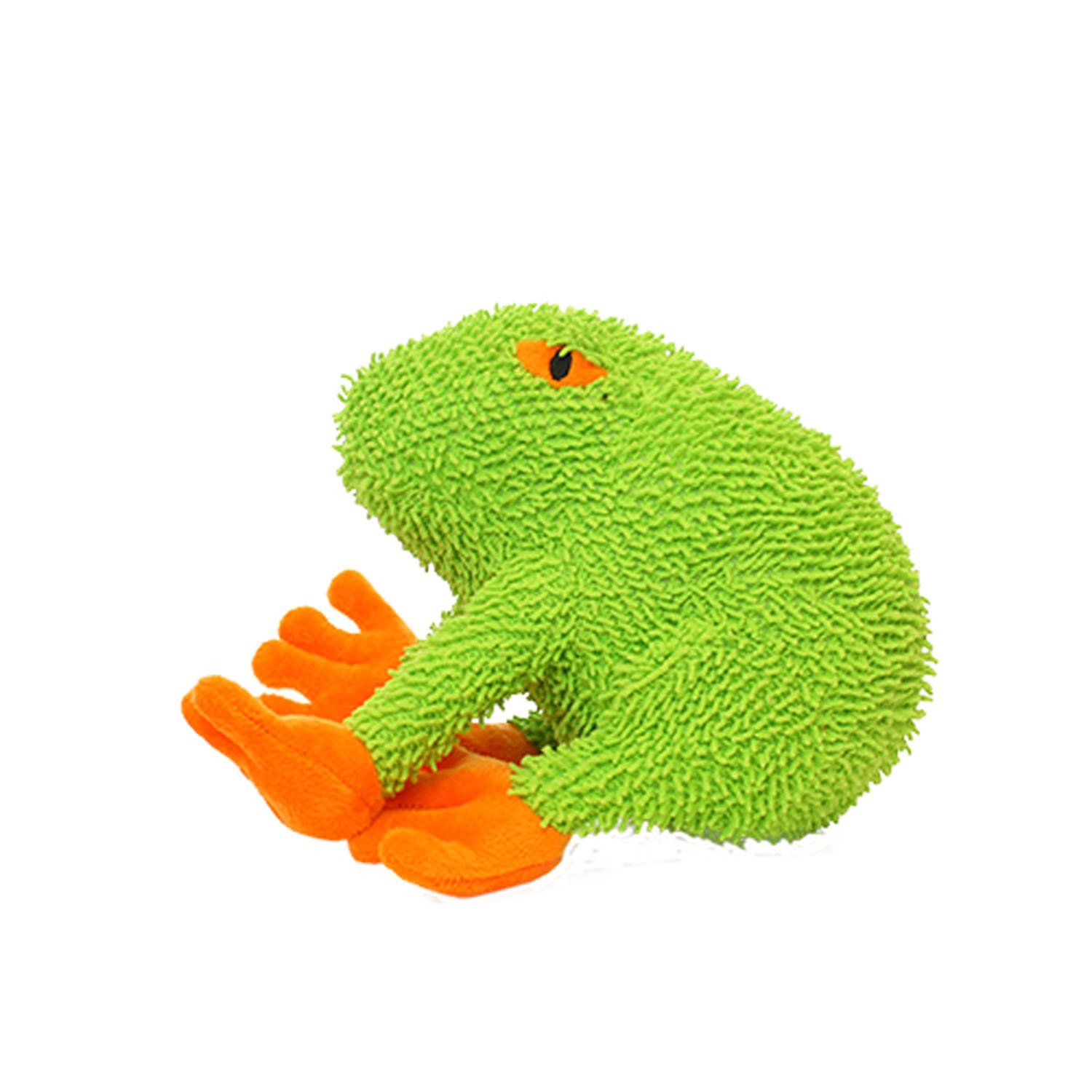 MIGHTY- Microfiber Frog– Squeaker -Made with Stuffing. Strong & Tough. Interactive Play Dog Toy. Machine Washable & It Floats (Regular)