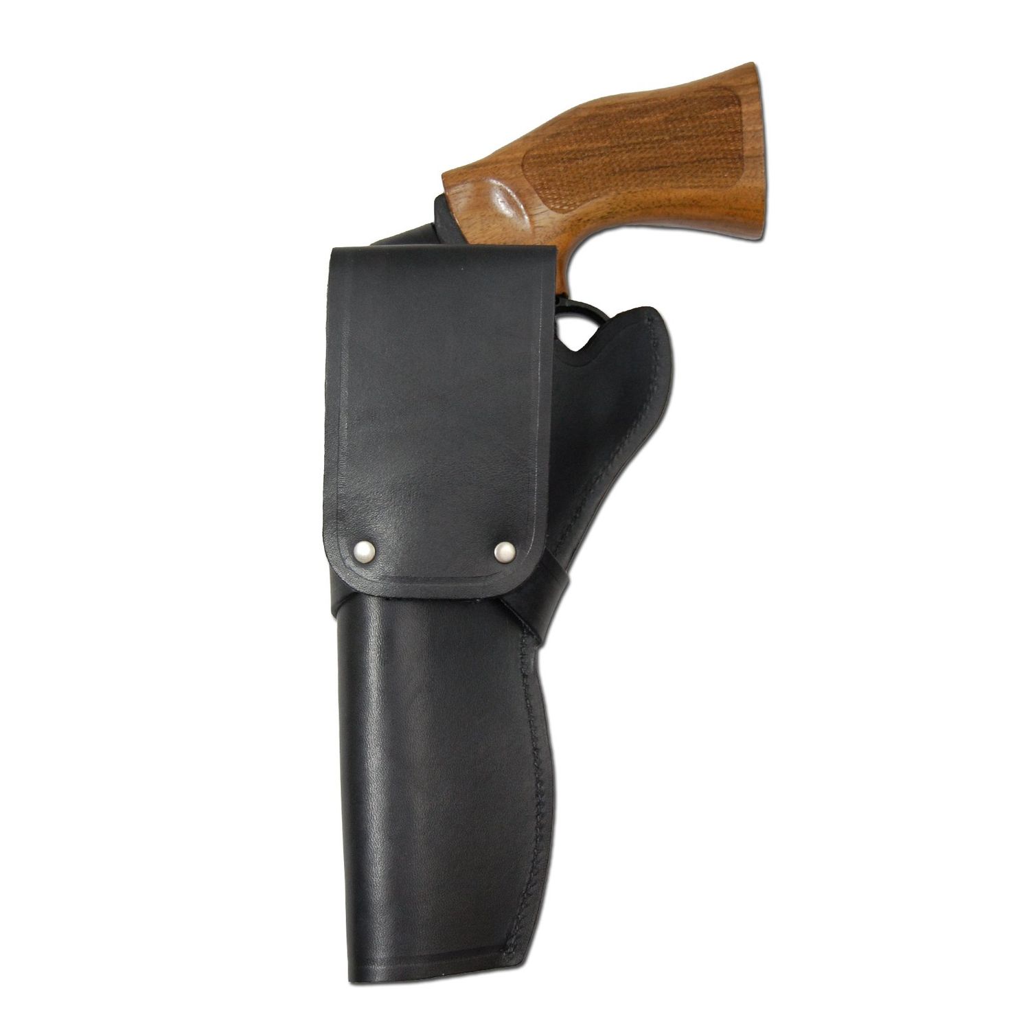 New Barsony Black Leather Western Style Gun Holster for Ruger GP100 Right