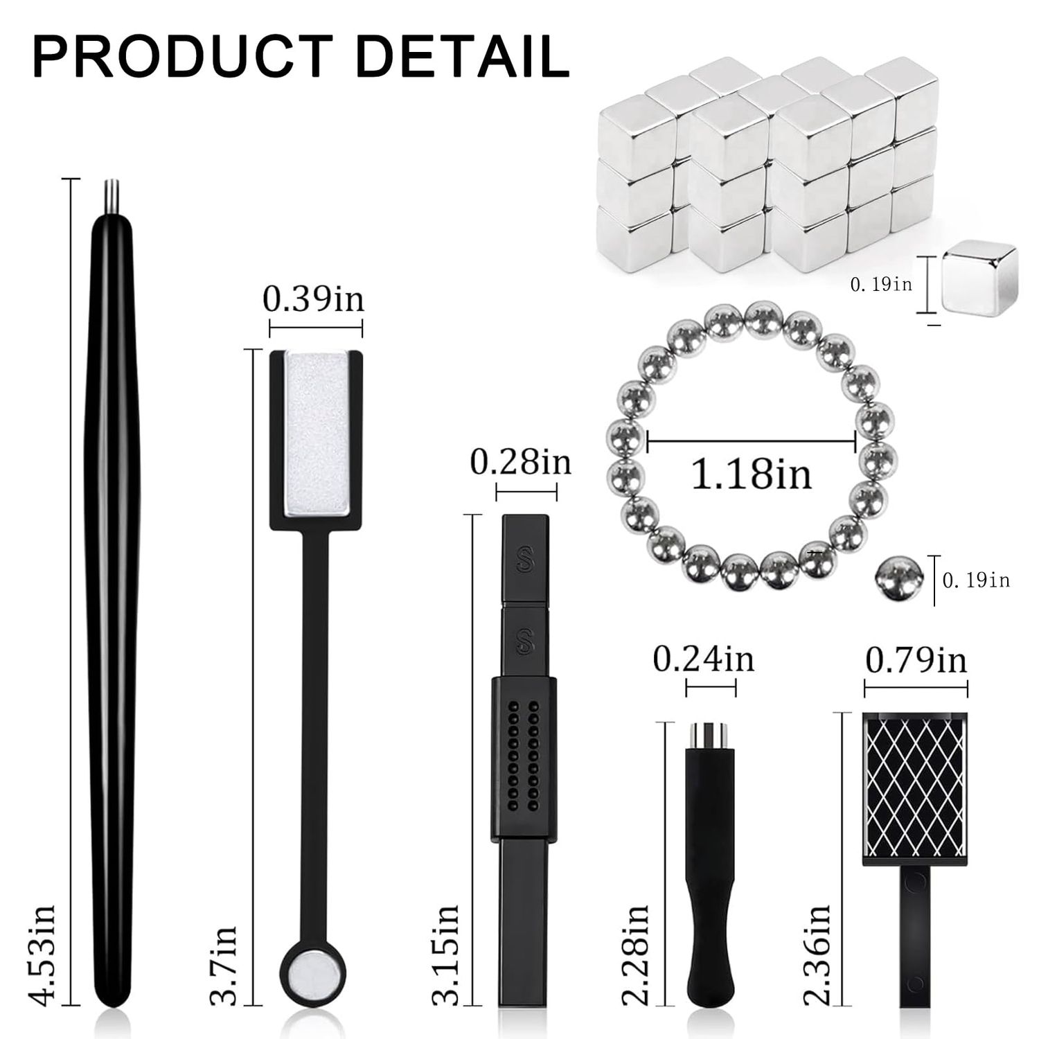DANNEASY 60pcs Cat Eye Nail Magnet for Nail Art, Cat Eye Gel Nail Polish Magnet Strong Magnetic Nail Polish Magnets for Nails Multi-Function Nail Tool for Nails Salon Accessories