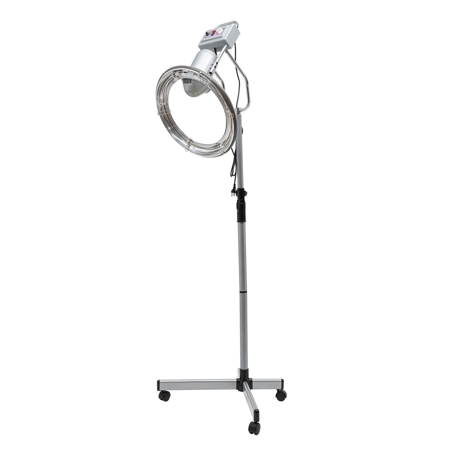 RustyVioum Hooded Dryer, 360° Orbiting Rotating Hair Processor Color, 110V 950W Professional Hair Dryer for Salon with Adjustable Height, Standing Hair Dryer for Hair Salons Home, White