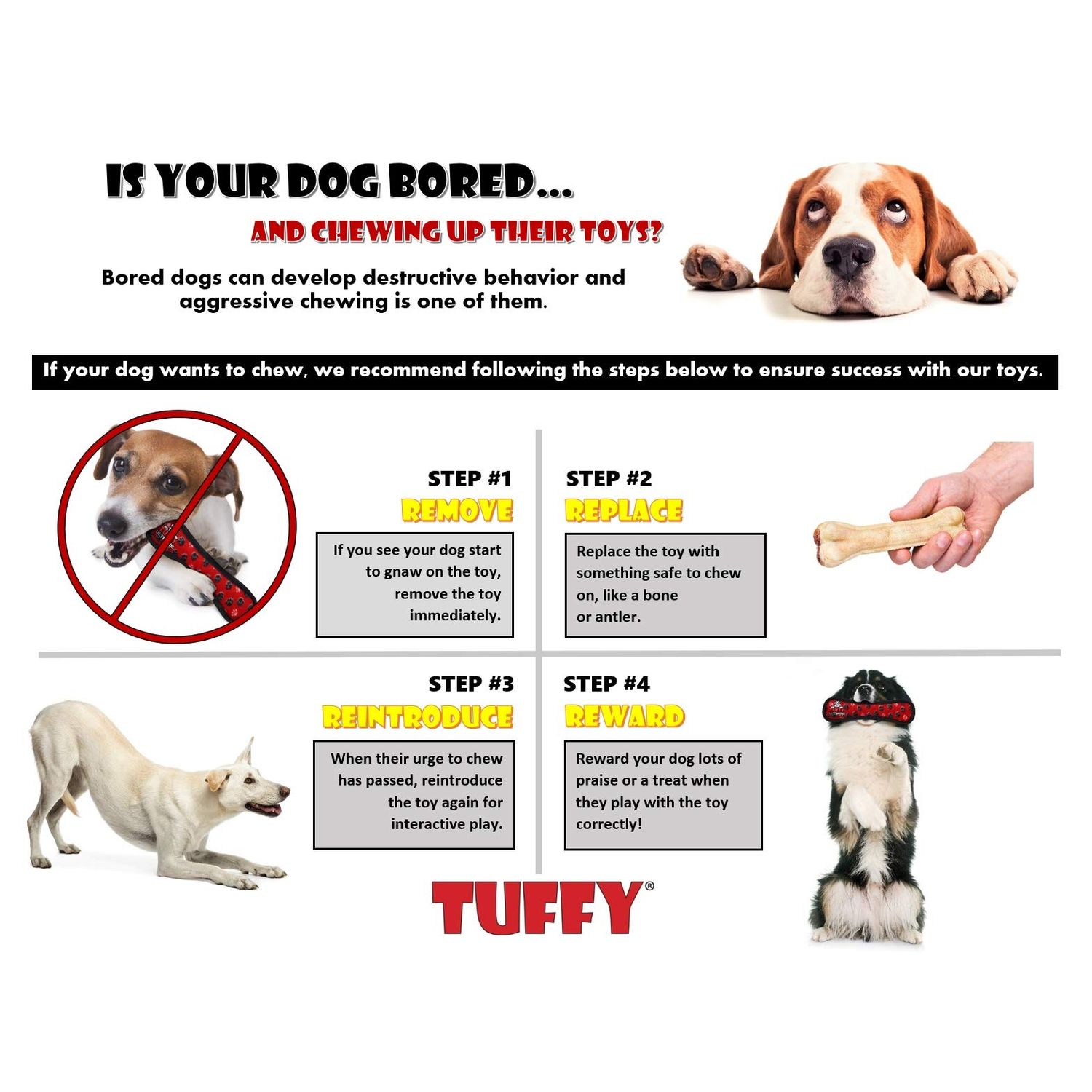 TUFFY - World's Tuffest Soft Dog Toy - Ocean Stingray - Squeakers - Multiple Layers. Made Durable, Strong & Tough. Interactive Play (Tug, Toss & Fetch). Machine Washable & Floats. (2 Combo Pack)
