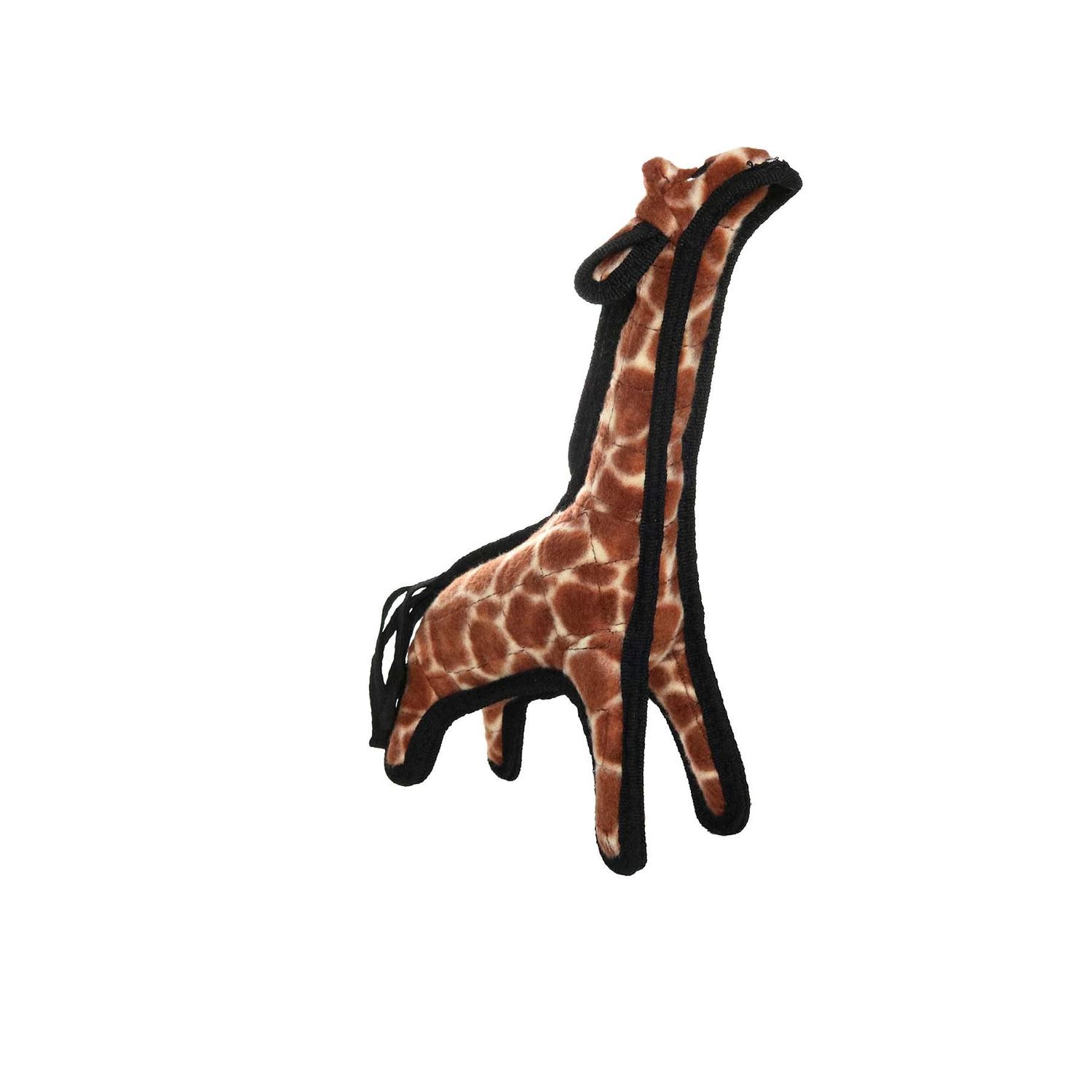 TUFFY - World's Tuffest Soft Dog Toy - Zoo Giraffe - Multiple Layers. Made Durable, Strong & Tough. Interactive Play (Tug, Toss & Fetch). Machine Washable & Floats. (Junior 2 Pack)