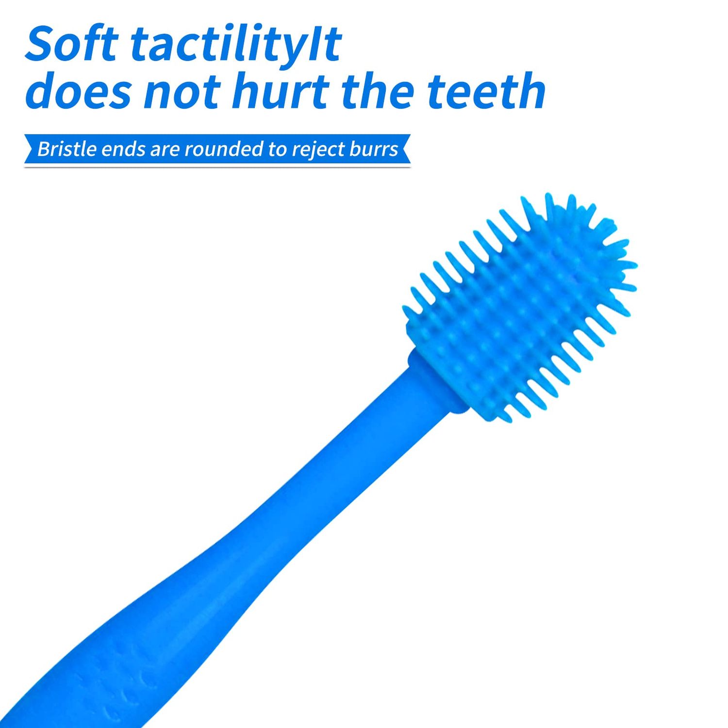 CUECOMER 3 Pack Cat Toothbrush with 360-degree Head,Full Surround Bristles Silicone Safe, Effective and Deep Pet Teeth Cleaning,Brush Away Bad Breath Toothbrush cat Teeth Cleaning Health Care