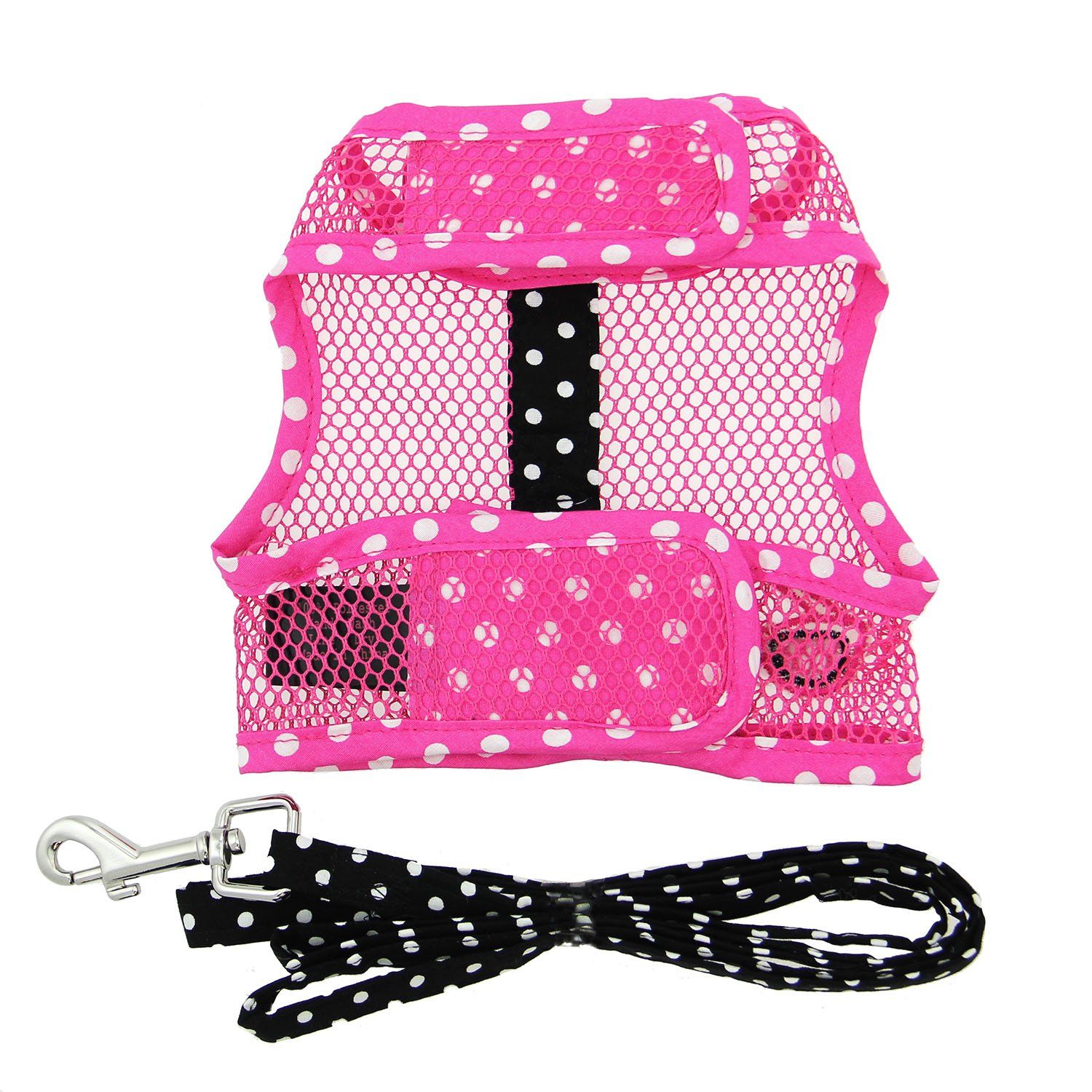 Doggie Design Cool Mesh Dog Harness Under the Sea Collection - Sunglasses Pink and Black (S)