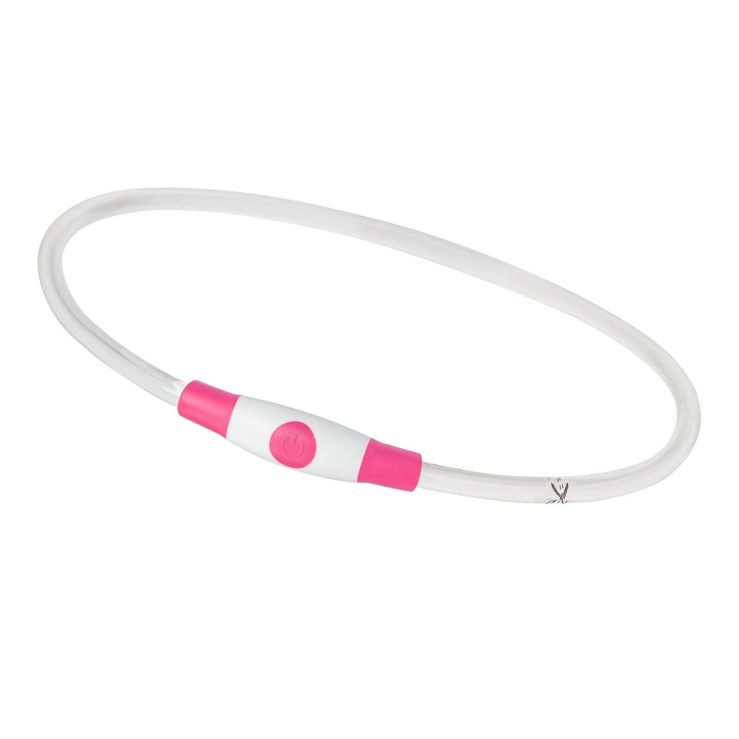 Pink USB Rechargeable Flashing LED Dog Collar Pet Night Safety Light Adjustable