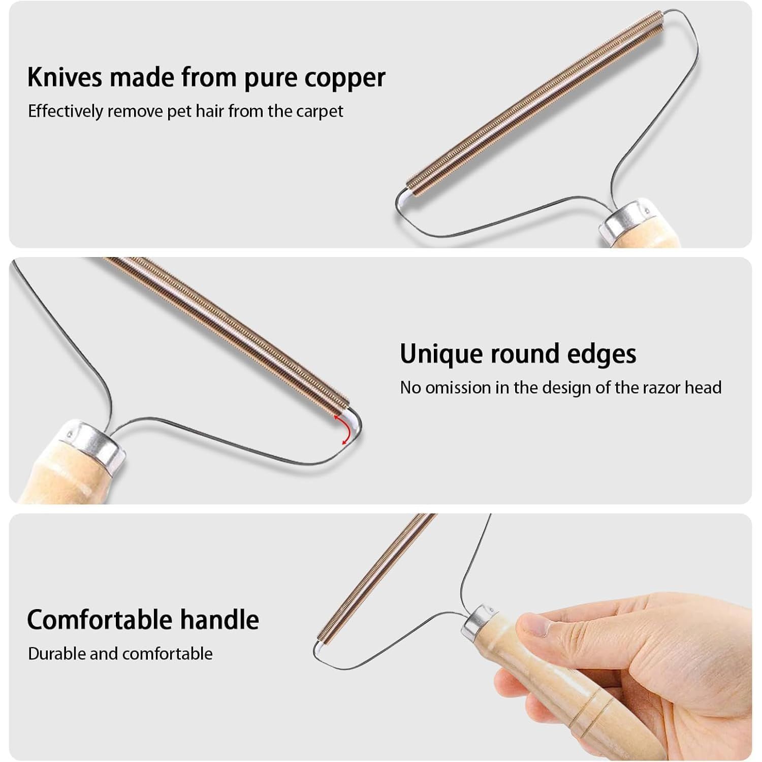 Pet Hair Remover, Portable Dog Cat Hair Remover, Lint Remover, Reusable Pet Hair Removal Tool, Lint Shaver Cleaner Pro, Carpet Scraper for Couch Furniture, Blanket, Clothing, Carpet, Rugs (9)
