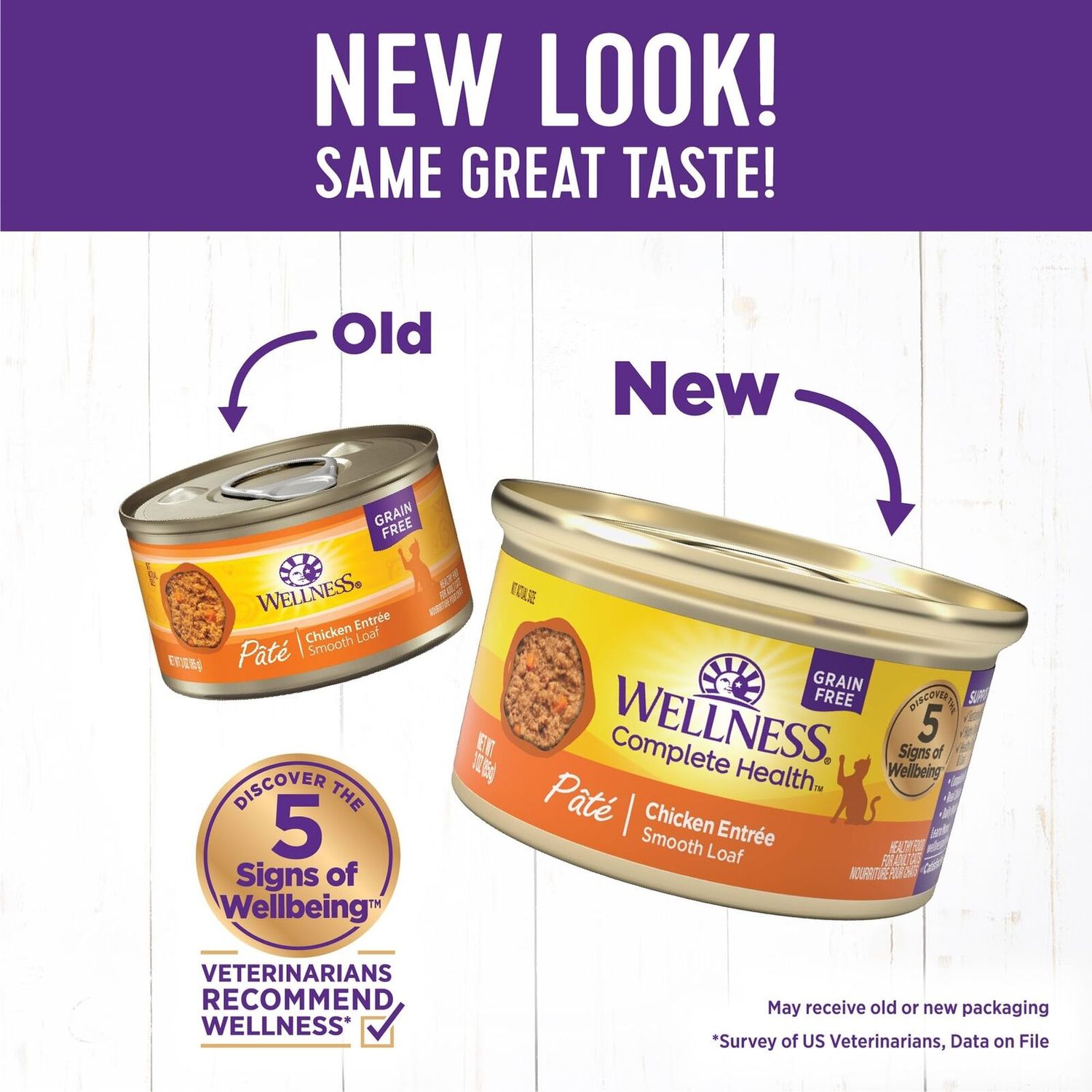 Wellness Grain Free Chicken Wet Cat Food 24 Pack 3 Ounce Pate Canned Cat Food
