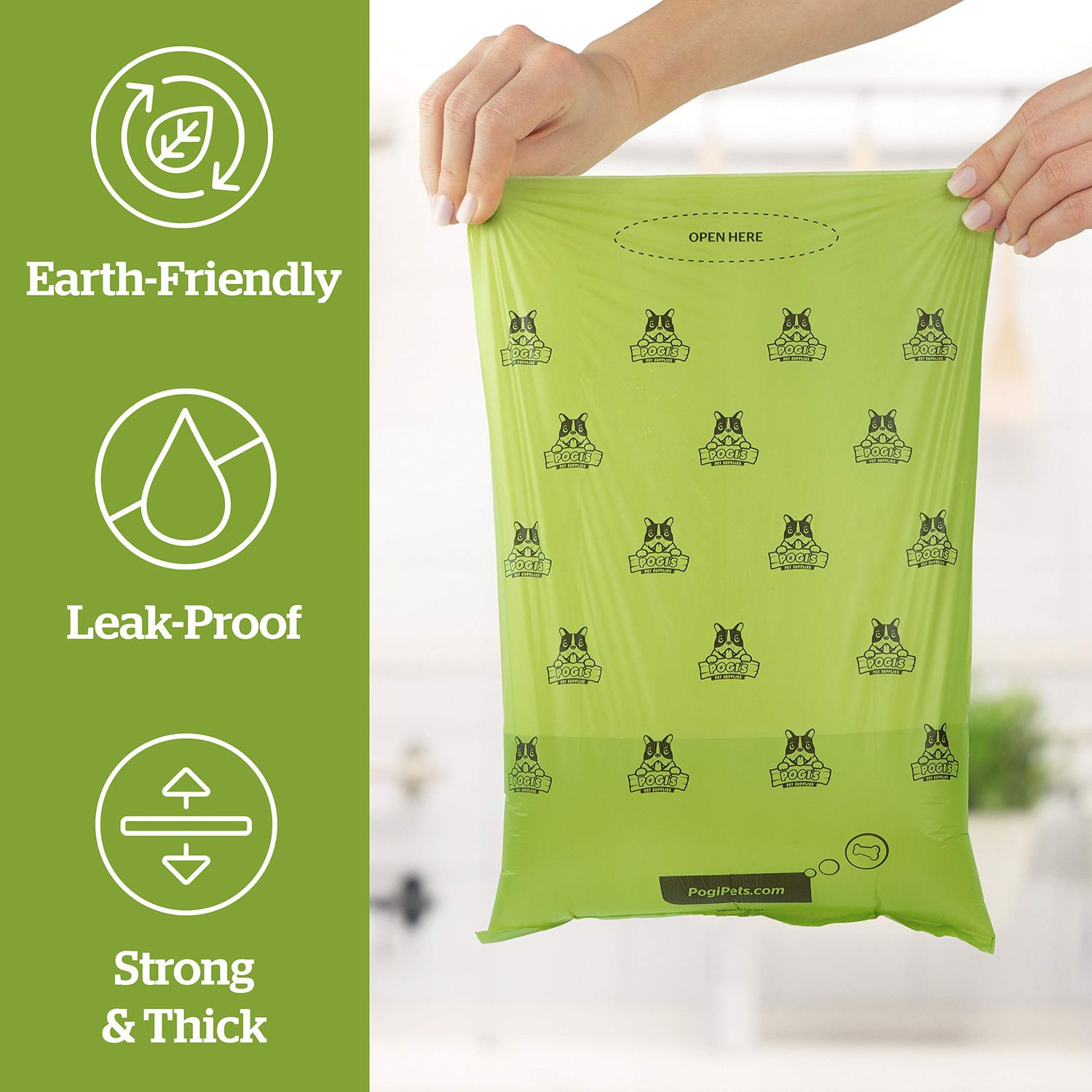 Pogi’s Dog Poop Bags - 30 Rolls (450 Doggie Poop Bags) - Leak-Proof Dog Waste Bags - Scented, Ultra Thick, Extra Large Poop Bags for Dogs