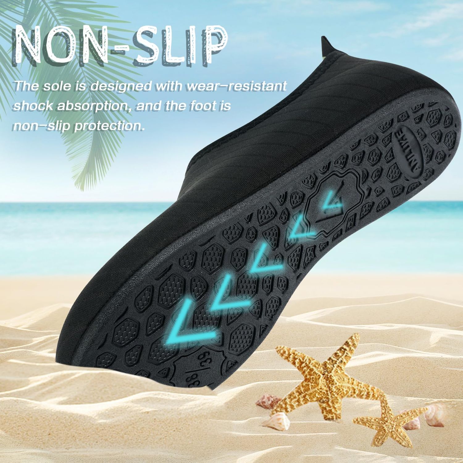 ANLUKE Quick Dry Water Shoes Barefoot Aqua Socks