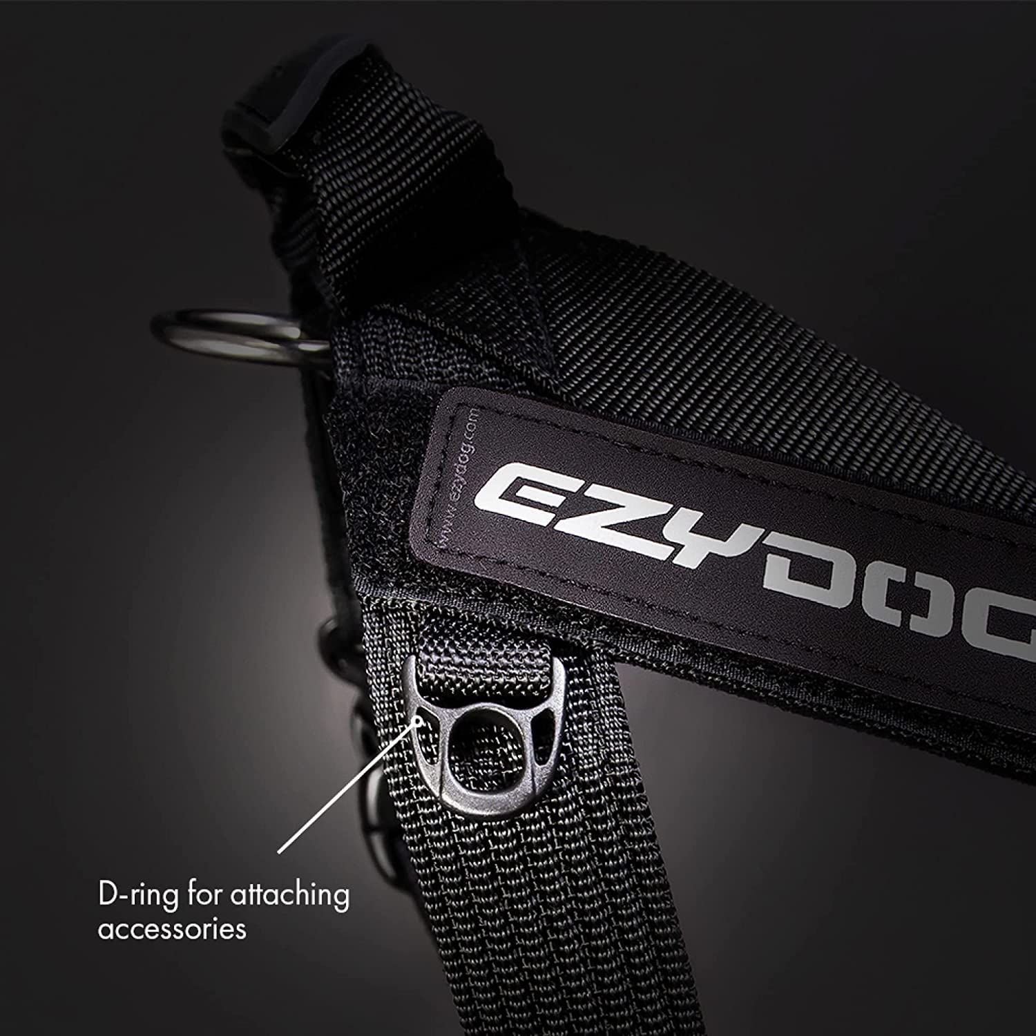 EZYDOG Express Dog Harness | Dog Harness for Small, Medium and Large Dogs, Angled Ergonomic Design, Moulded Grip Handle, Easy Release Side Buckle (L, Purple)