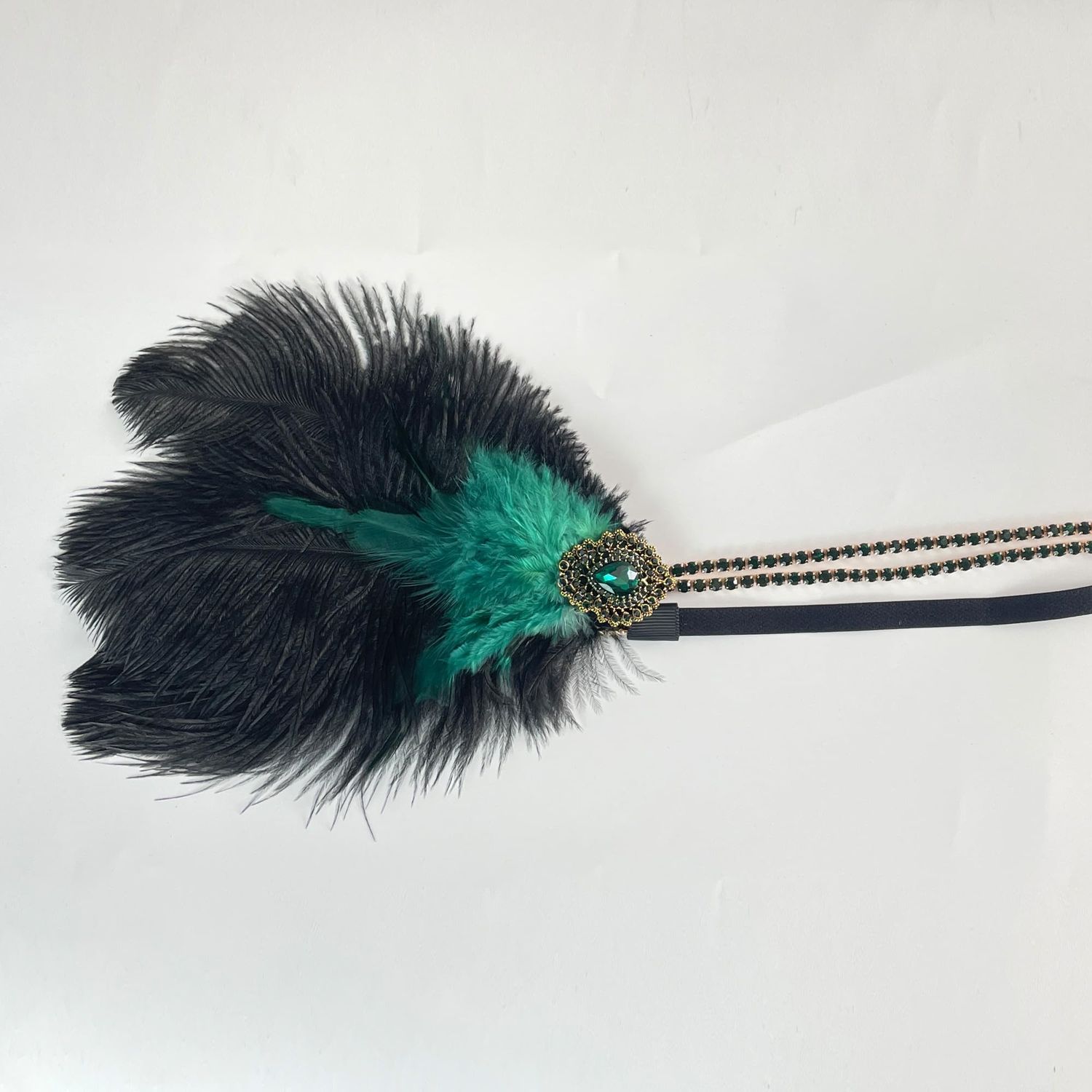 changyexi Women’s 1920s rhinestone Flapper Headpiece Roaring 20s Great Gatsby Headband Hair Accessory (green, One size)