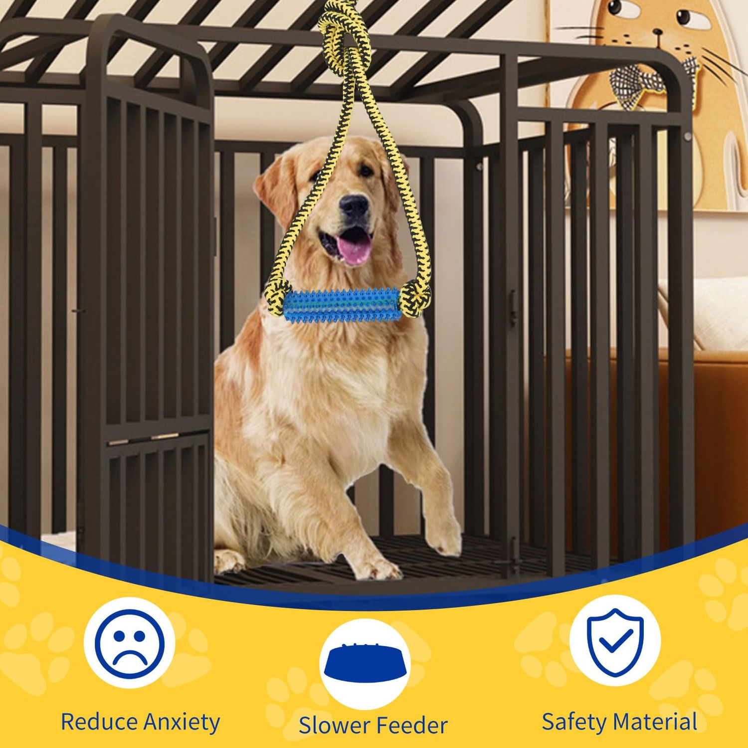ChengFu Interactive Dog Toys, Crate Training Aids for Puppies, Puppy Teething Toys,Peanut Butter Dog Food Treat Dispenser Toys