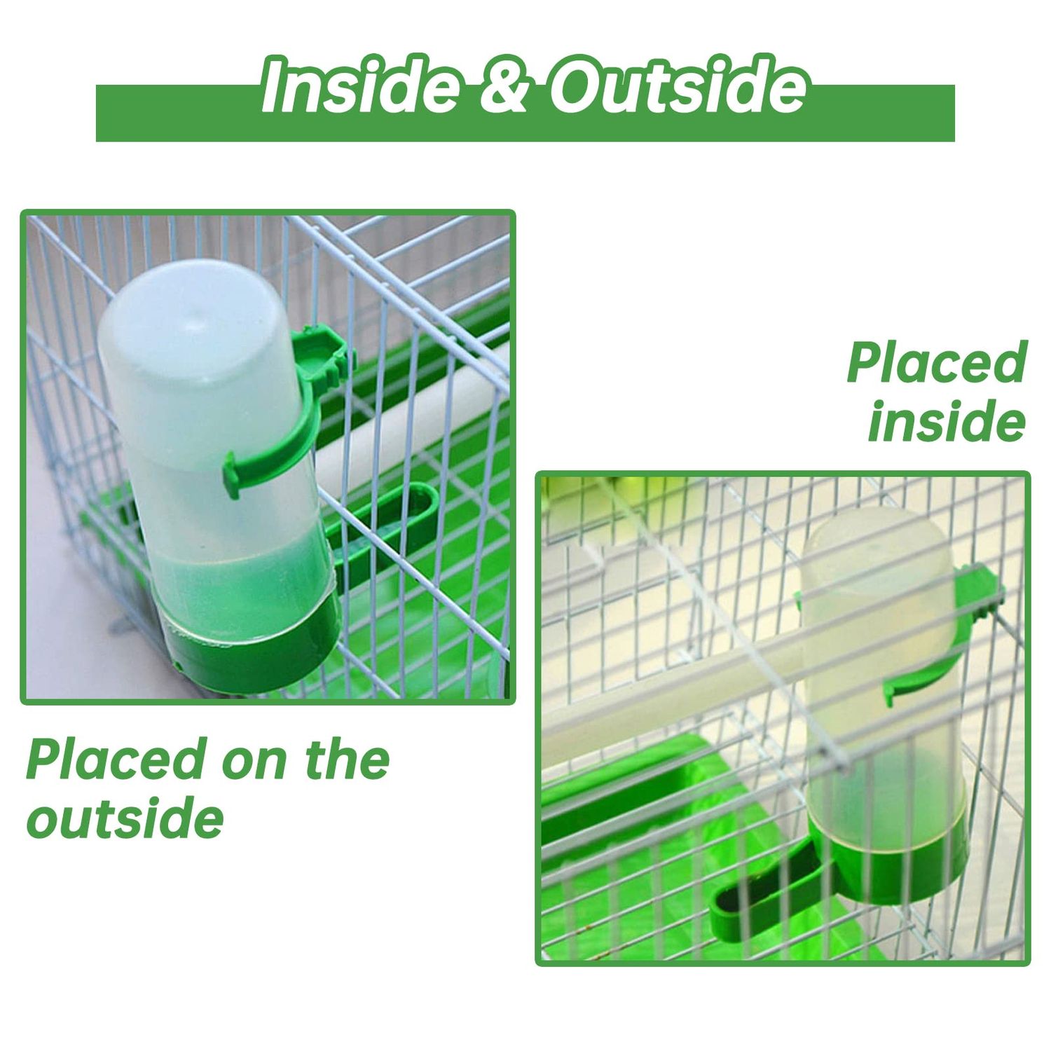 Gosear Bird Water Dispenser for Cage, 4pcs Bird Water Bowl 140ml Automatic No Mess Gravity Feeder Bird Watering Supplies for Pet Parrot, Parakeets, Cockatiel, Budgie Lovebirds and Other Birds