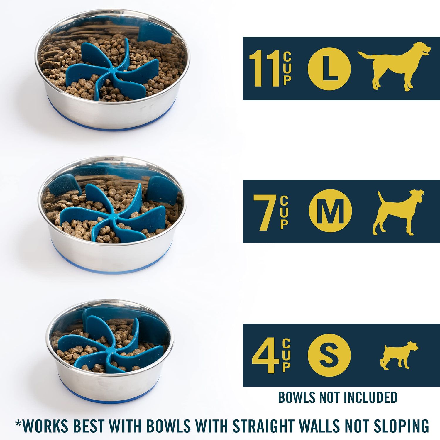OurPets Spiral Slow Feeder Insert Slow Feeder Turn a Dog Bowl or Dog Dish into a Dog Bowl (Alternative to Dog Puzzle Feeder, Lick Mat, Dog Slow Feeder to Slow Down Eating