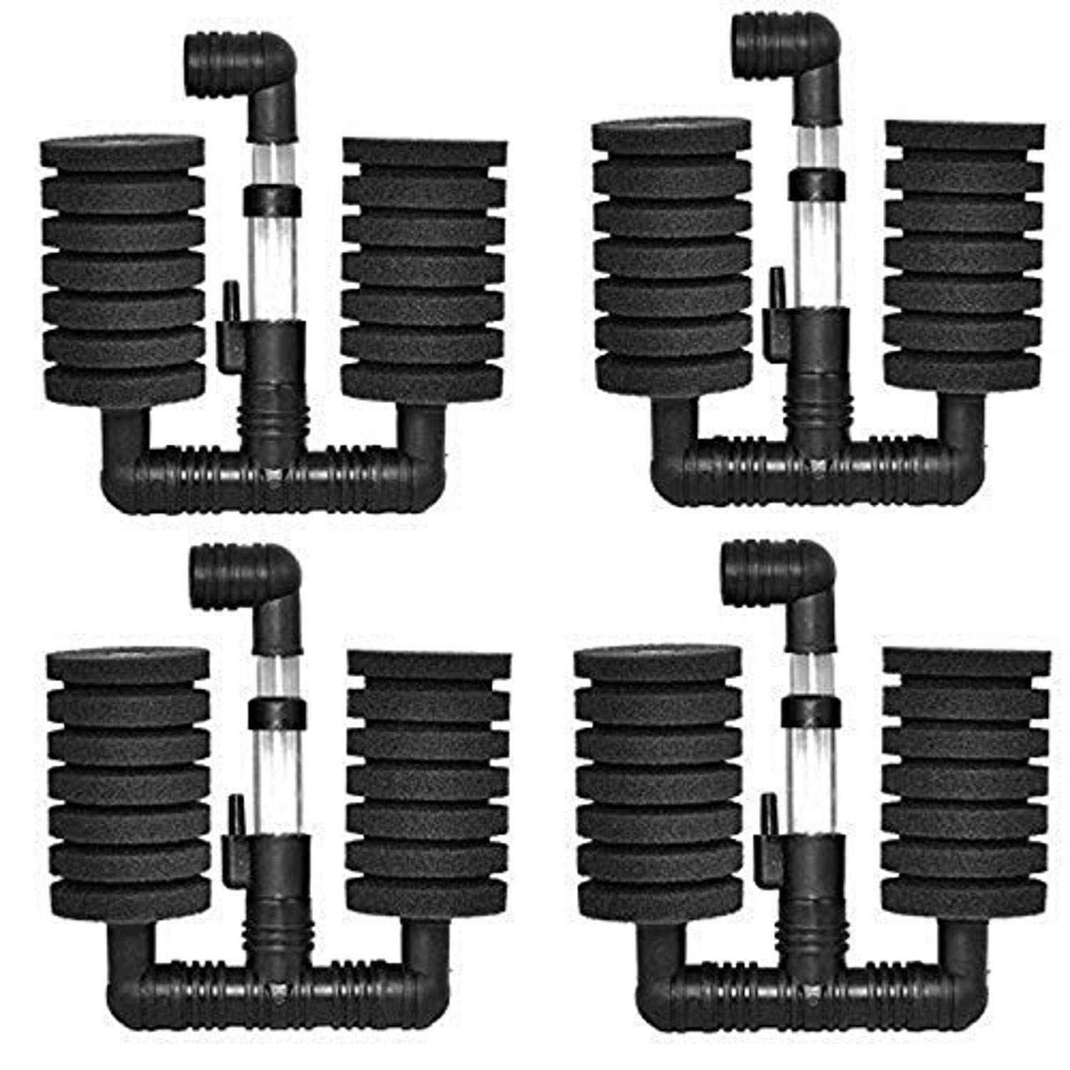 XINYOU XY2831_4pk Air Pump Sponge Filter for Aquarium,Black