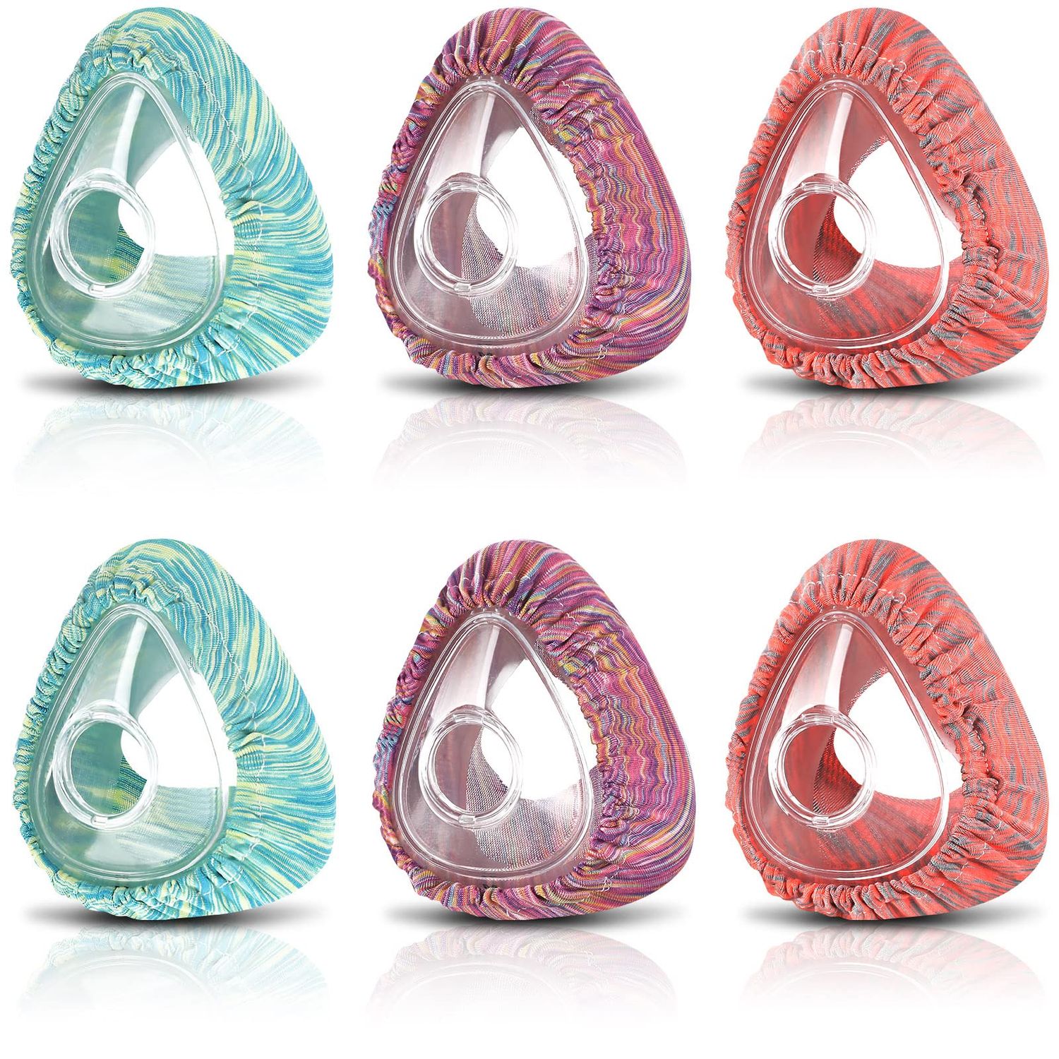 Tudomro 6 Packs Mask Liners for Full Face Cover Cushions Reusable Soft Mask Reduce Facial Redness Apnea(Mixed Color)