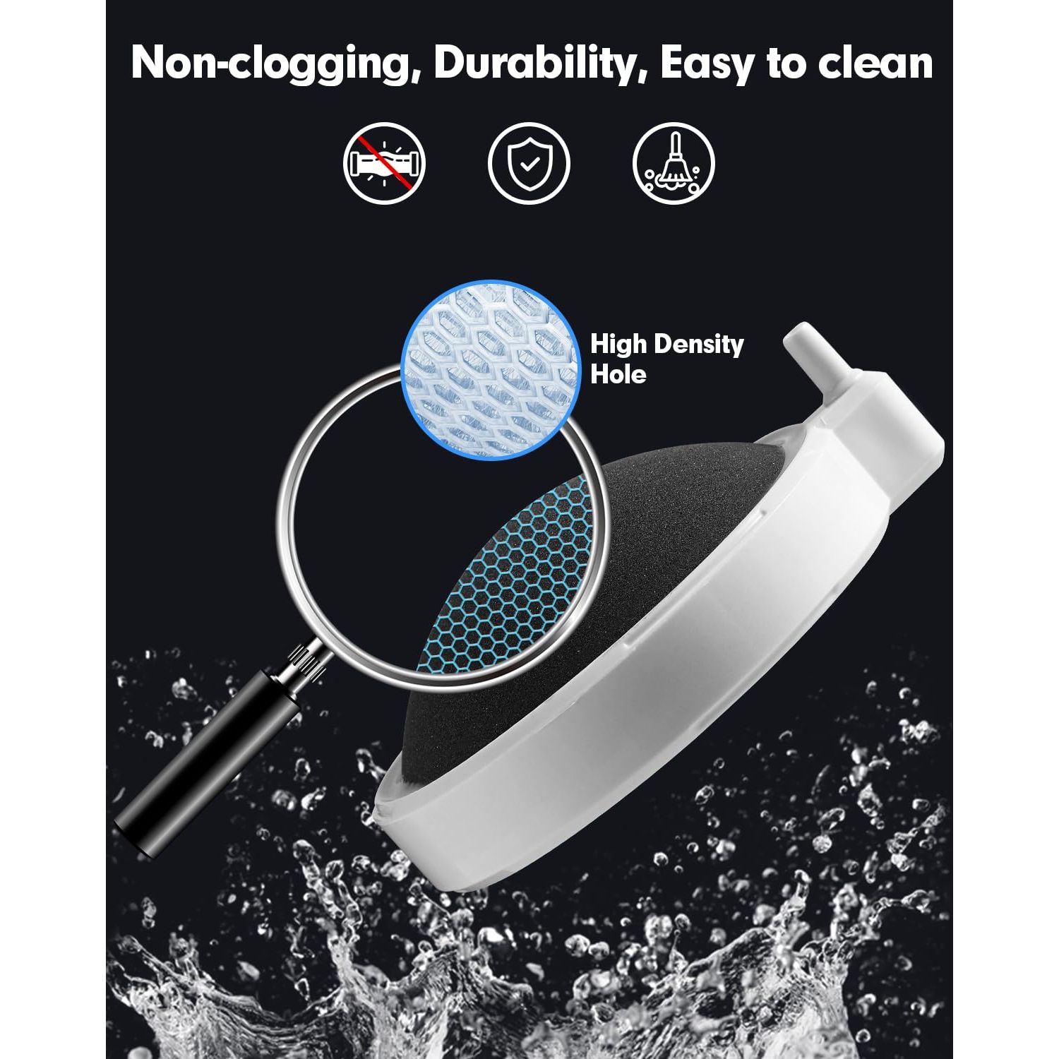 BLOTFISH Air Stone for Aquarium Fish Tank Bubbler, 3.2 Inch Nano Air Bubble Stone Aerator Accessories Bubbler for Fish Tank Air Pump Hydroponics