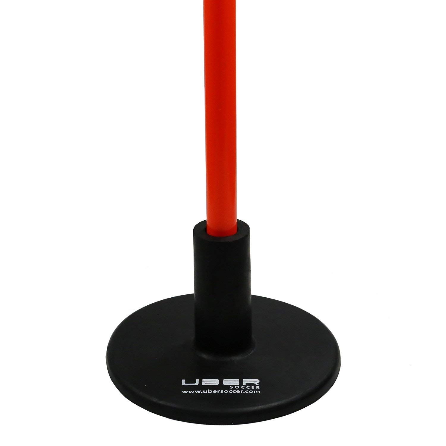 Uber Soccer Weighted Bases for Agility Poles Training Set - Rubber - Set of 12
