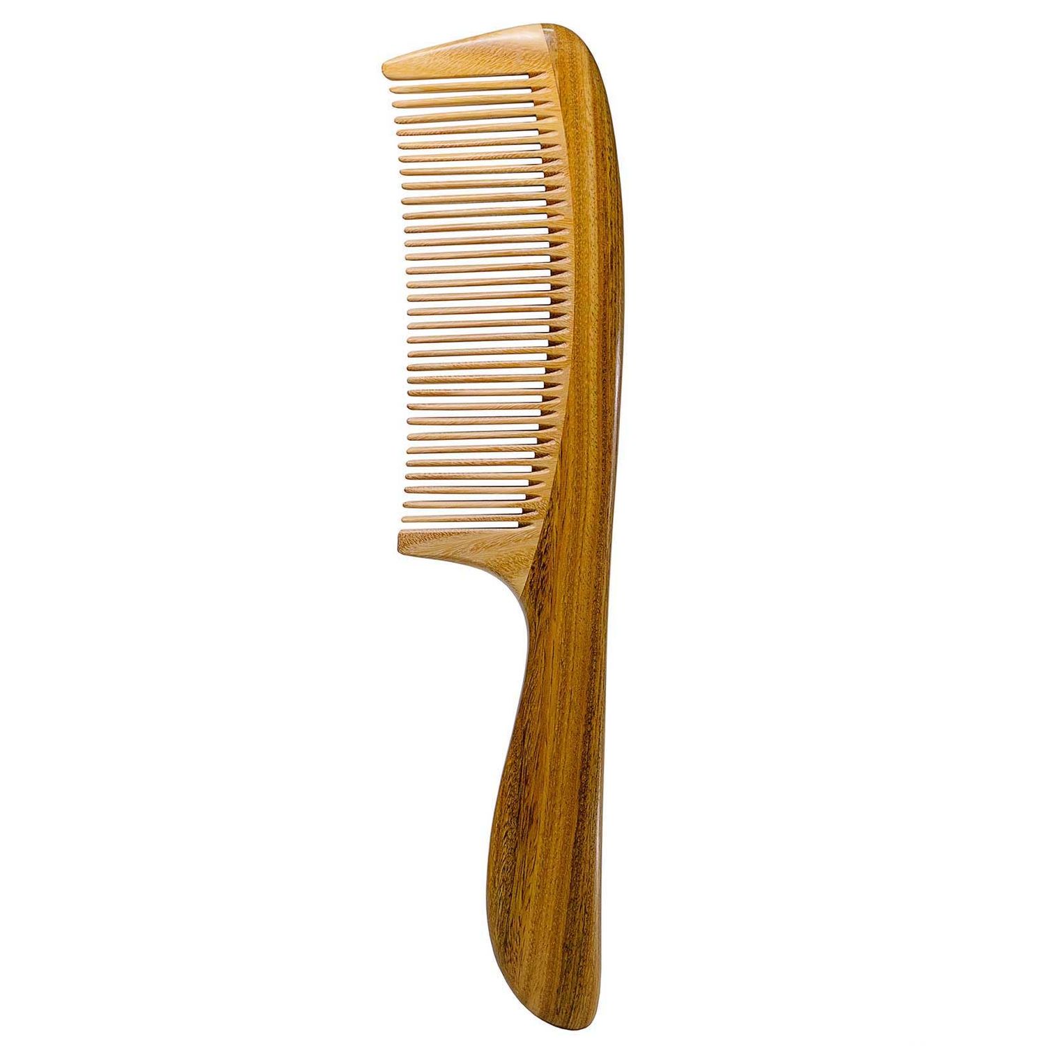 Moreinday Hair Comb Fine Tooth Comb Wooden Comb for Hair Combs for women Men - Green Sandalwood