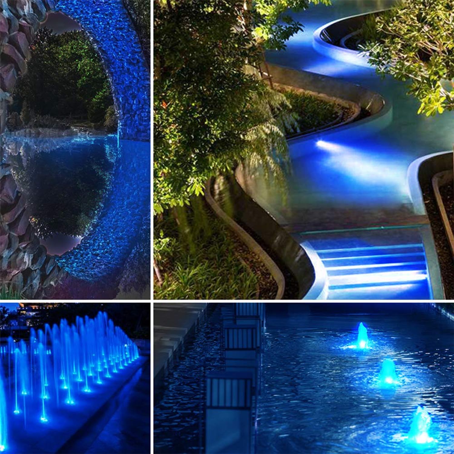 PChero Submersible Solar Pond Light, RGB LED Landscape Spotlights IP68 Underwater Night Lights for Fountain Pool Waterfall Fish Tank Aquarium Garden Outdoor, 3 Led Lamps and Solar Panel Included