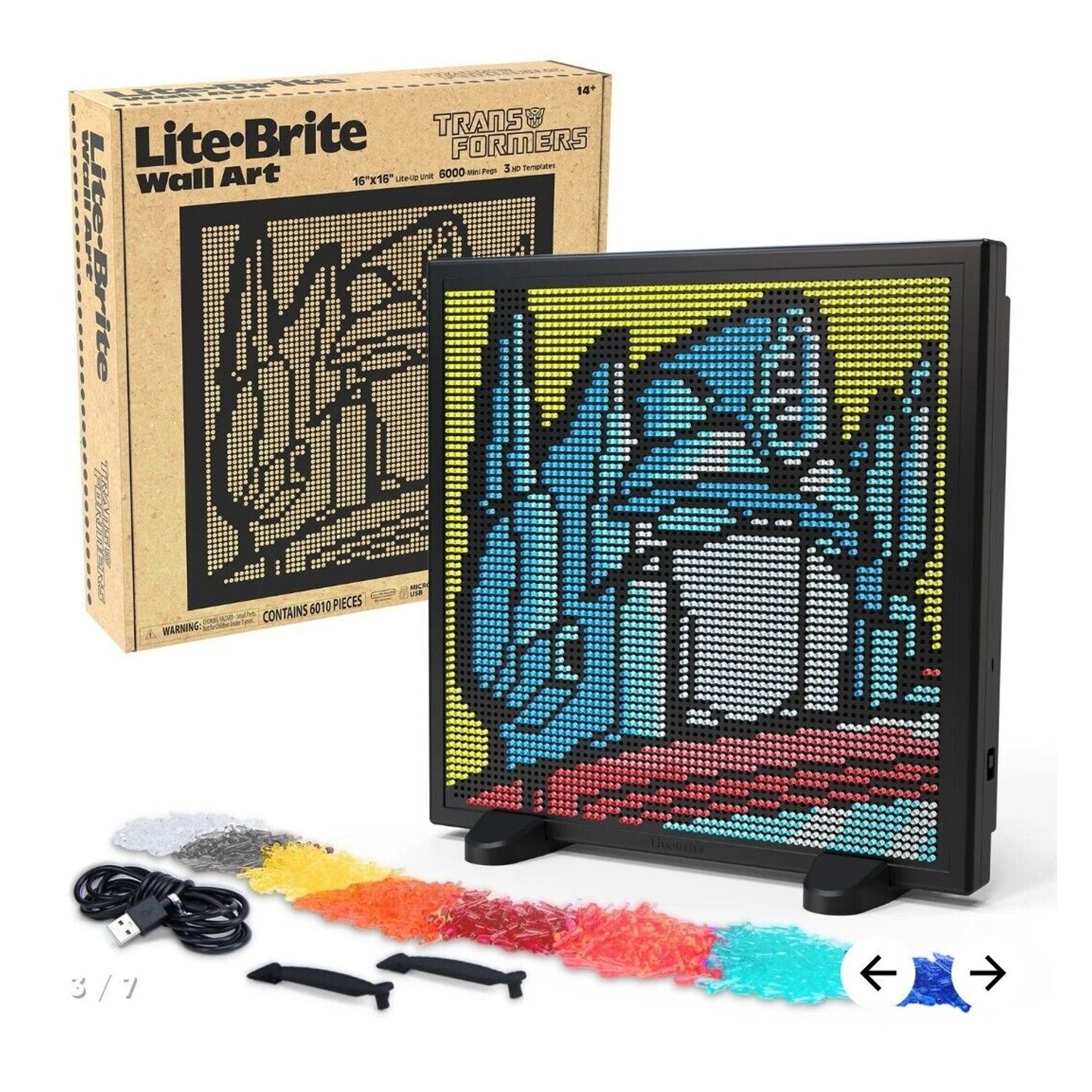 Lite Brite Wall Art Transformers  Hasbro Optimus Prime Bumblebee