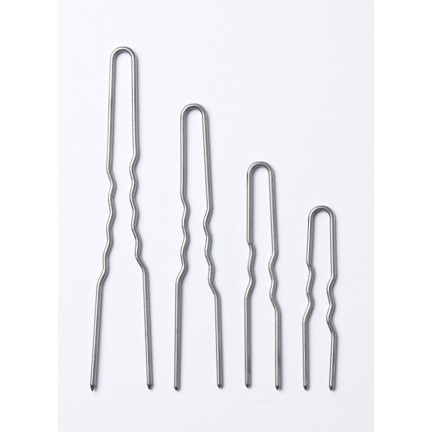 Amish Valley Products Hairpins 36 Count Crinkled Heavy Duty Stainless Steel Handmade Hair Pin Use in place of Hair Clips Barrettes Bobby Pins Snag-less (3 Inch, Stainless Steel)