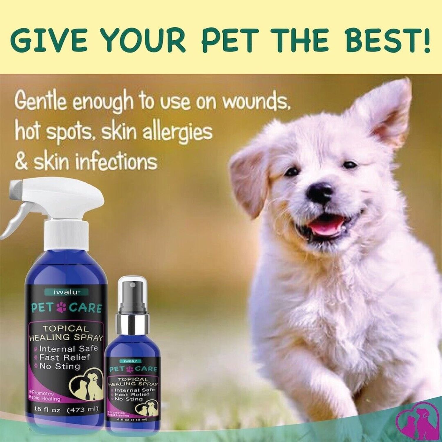 CAT FLEA TREATMENT ITCH RELIEF HEAL & SOOTHE Lick Safe, Pets Love It, SHIPS FREE