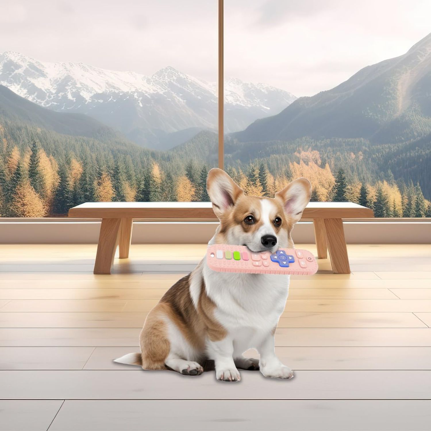 HAISENGO 2 PCS Dog Teething Toys Dog Chew Toys TV Remote Remote Control Shape Teether for Dog Training and Cleaning Teeth Interactive Dog Toys for Small Medium Dogs