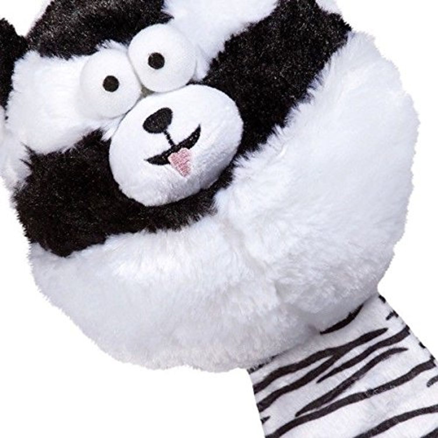 ZA Ball Shaped Dog Toy Furry Fatties Crinkle Squeak Pick Racoon Skunk Squirrel 15" (Squirrel)