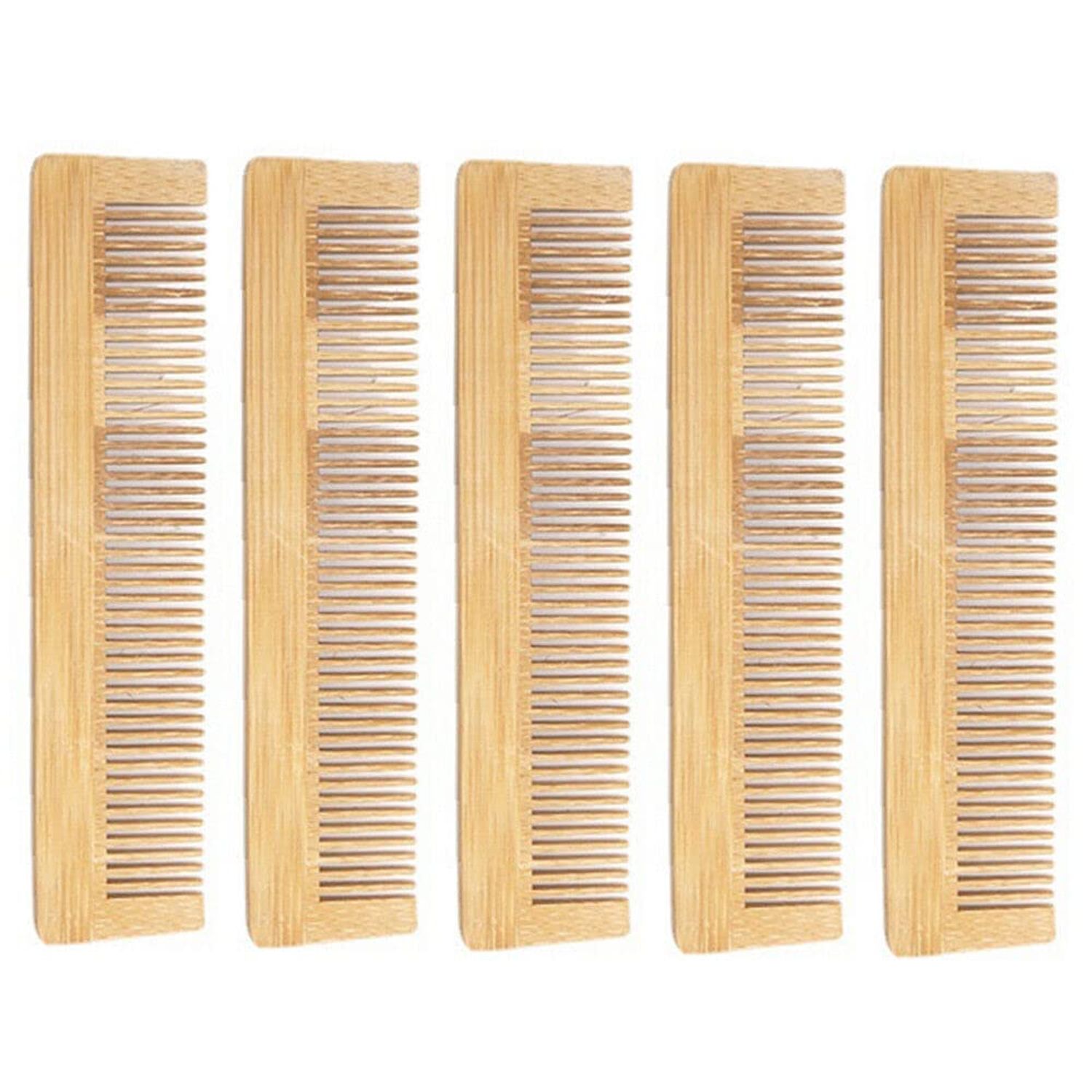 Jingelmall Natural Anti-static Wood Comb Wooden Comb Wooden Bamboo Hair Comb Hair Beard Comb Travel Hotel Hair Brushes for Men Women