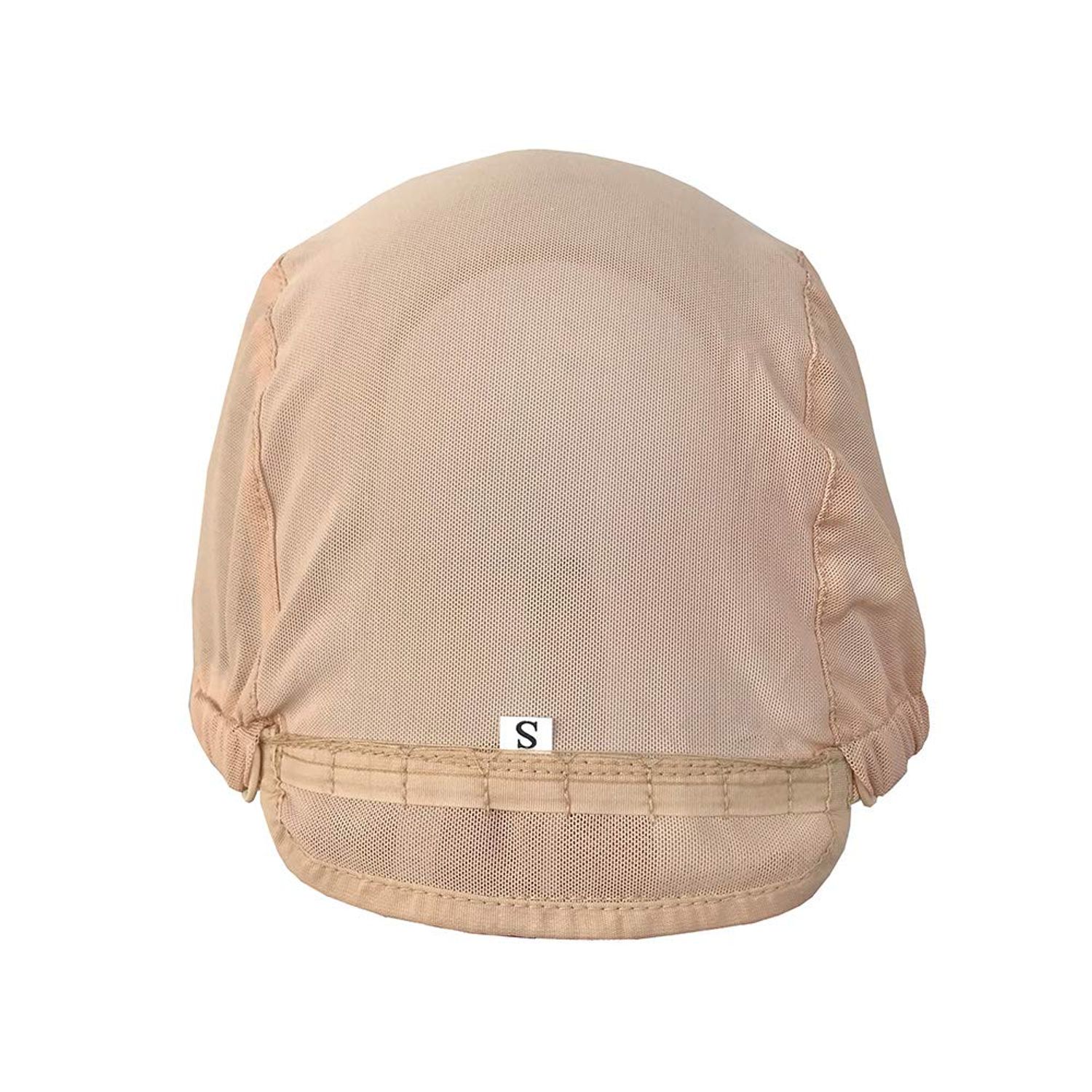 Glueless Wig Cap for Making Wigs with Adjustable Strap in the back and Spare Combs (Medium 22.5inch, Beige)