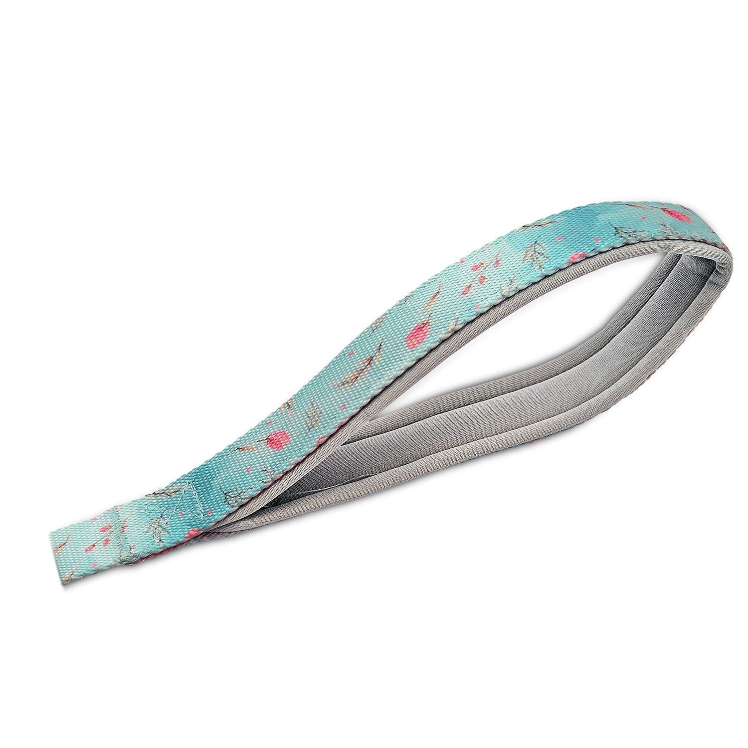Glucklich Printed Pet Leashes for Walking & Training-with Gold Plated Metal Hook-- Puppy Leash for Small & Medium Dogs with Extra Wide Soft Neoprene Padded Handle… (S, Floral Mist)