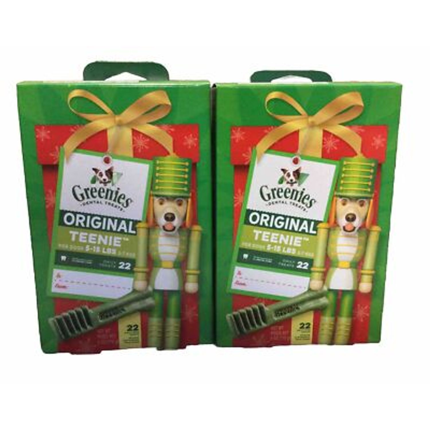 2 Pack Greenies Original Teenie Dental Care Dog Treats, 6 oz. Pack (22 Treats)