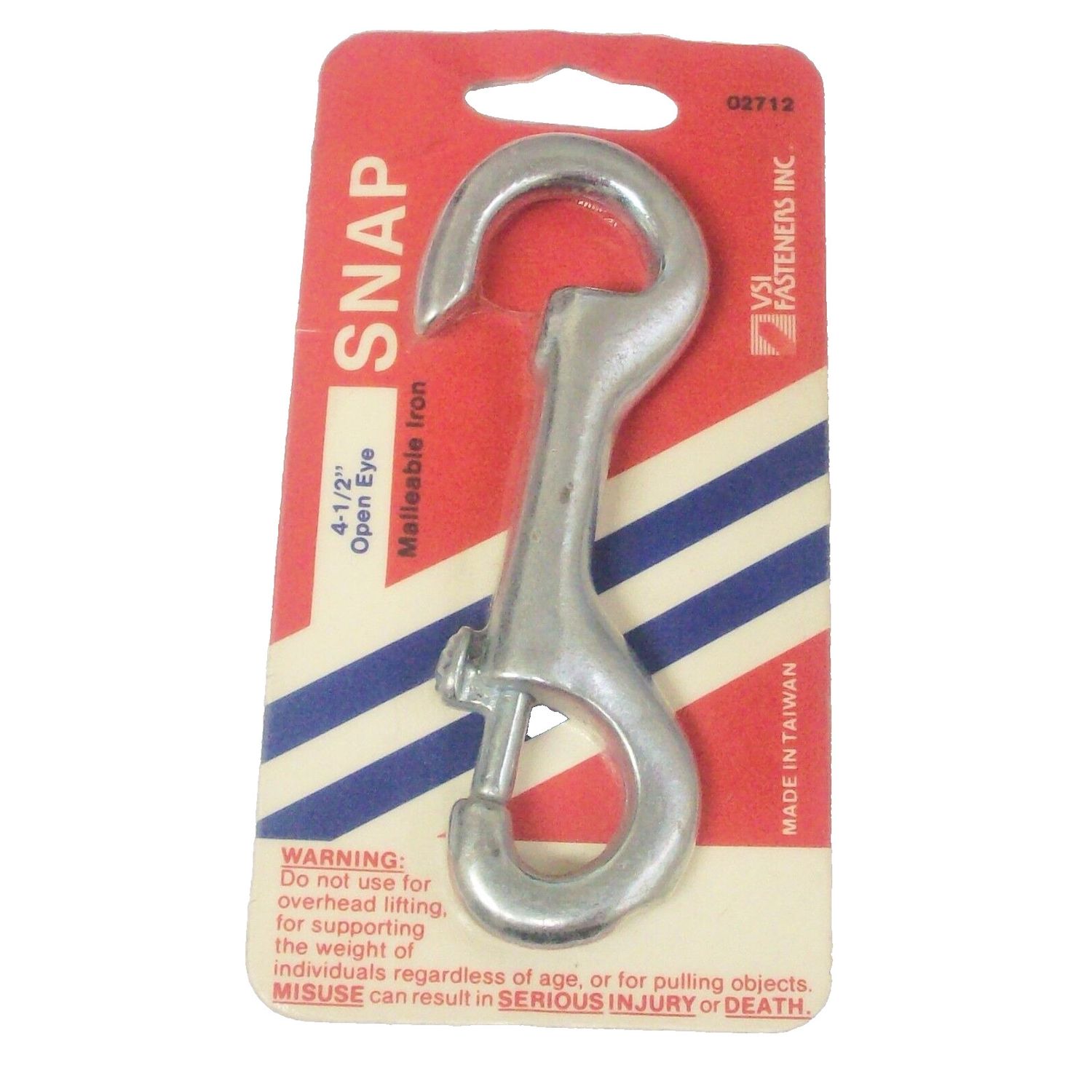 Key Chains, Pet Leashes, Animal Tie-Outs, Camping, Marine 4-1/2" Open Eye Snap