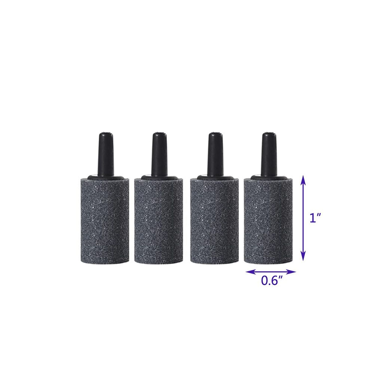 ALEGI 25 Feet 3/16 Inch Standard Aquarium Silicone Airline Tubing with Air Stones, Check Valves, Suction Cups and Connectors for Fish Tank, Hydroponics (Black)